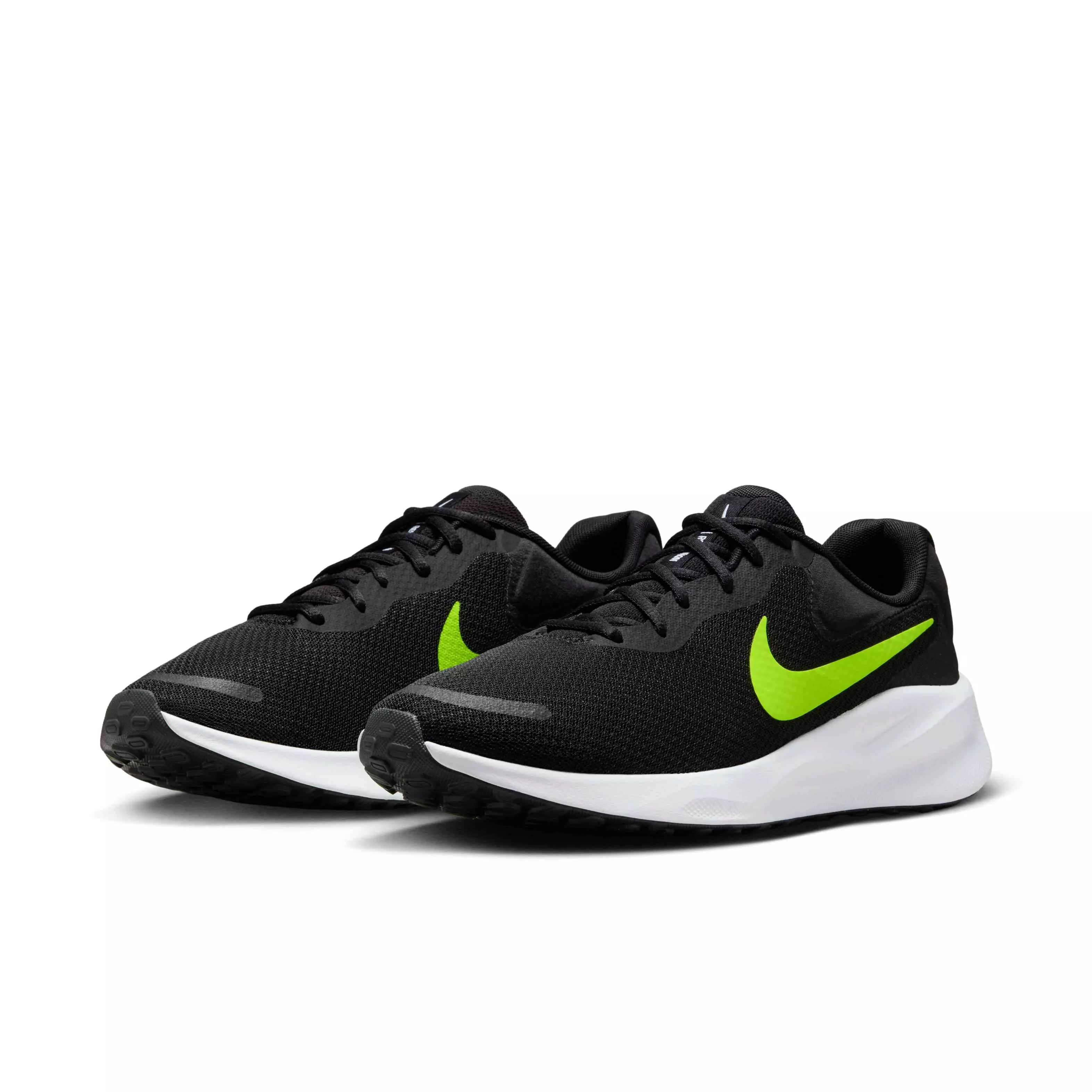 Nike Revolution 7 "Black/White/Volt" Men's Running Shoe - BLACK/WHITE/VOLT