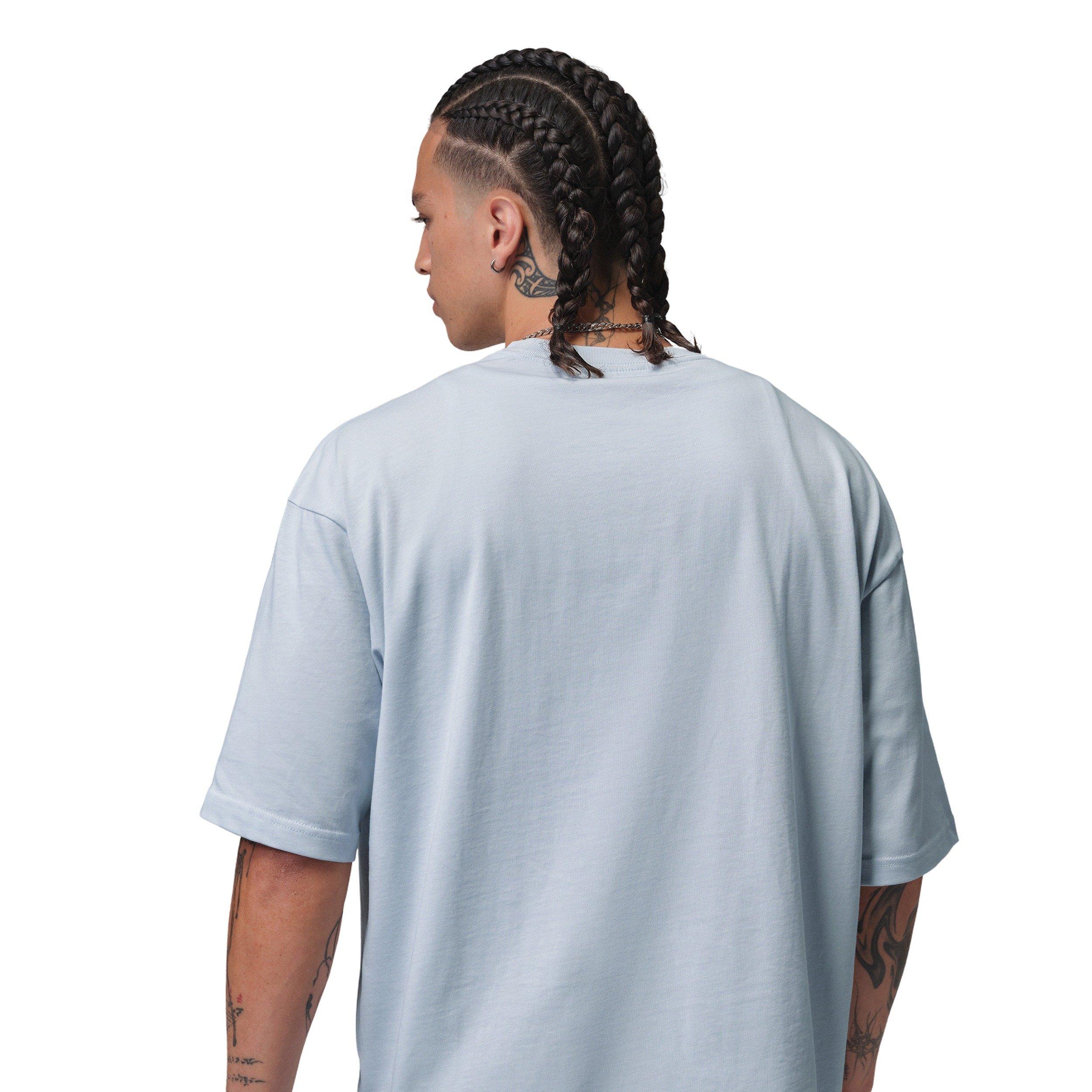 Jordan Men's Flight Essentials Oversized Short-Sleeve Crew T-Shirt - BLUE Thumbnail View 2