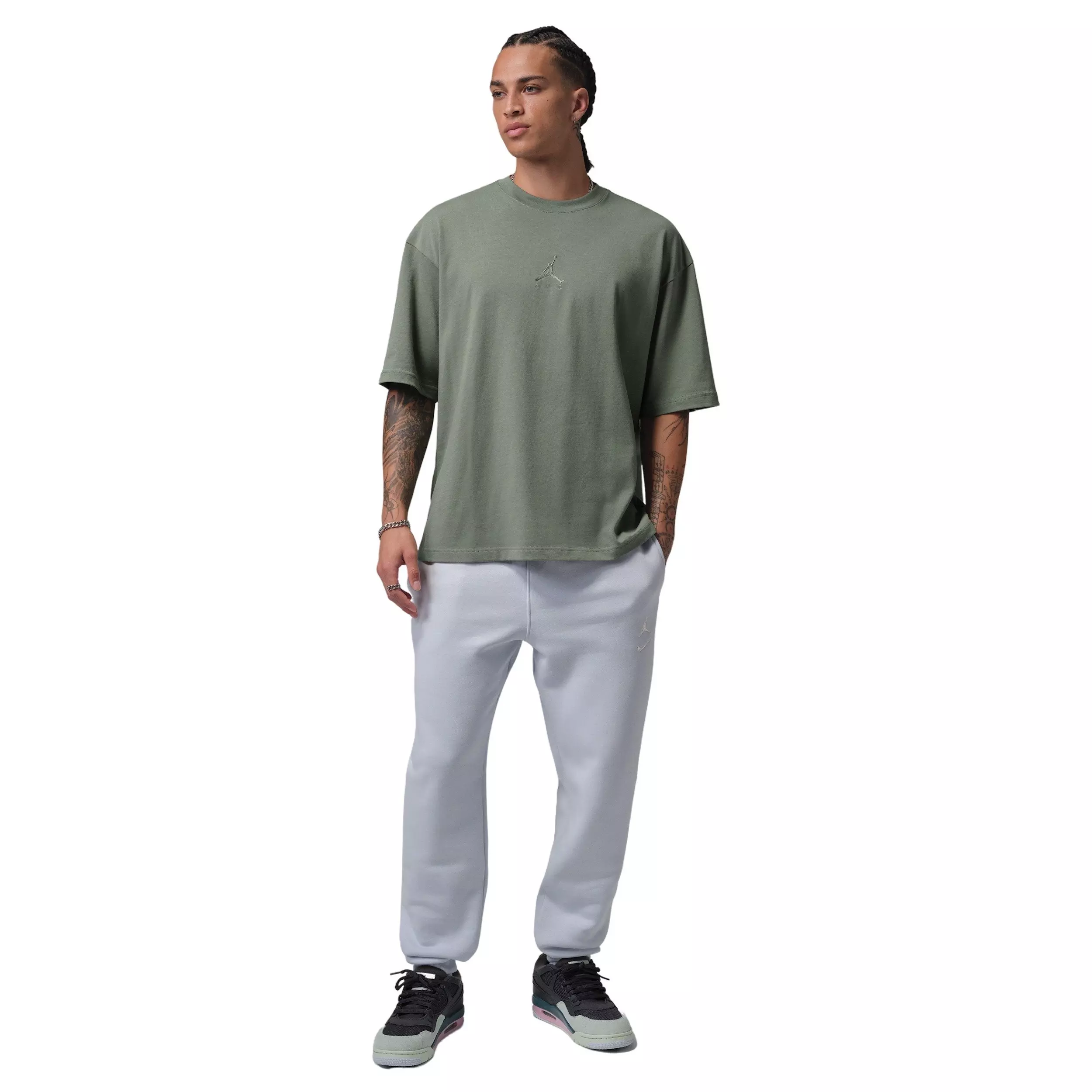 Jordan Men's Flight Essentials Oversized Short-Sleeve Crew T-Shirt - GREEN