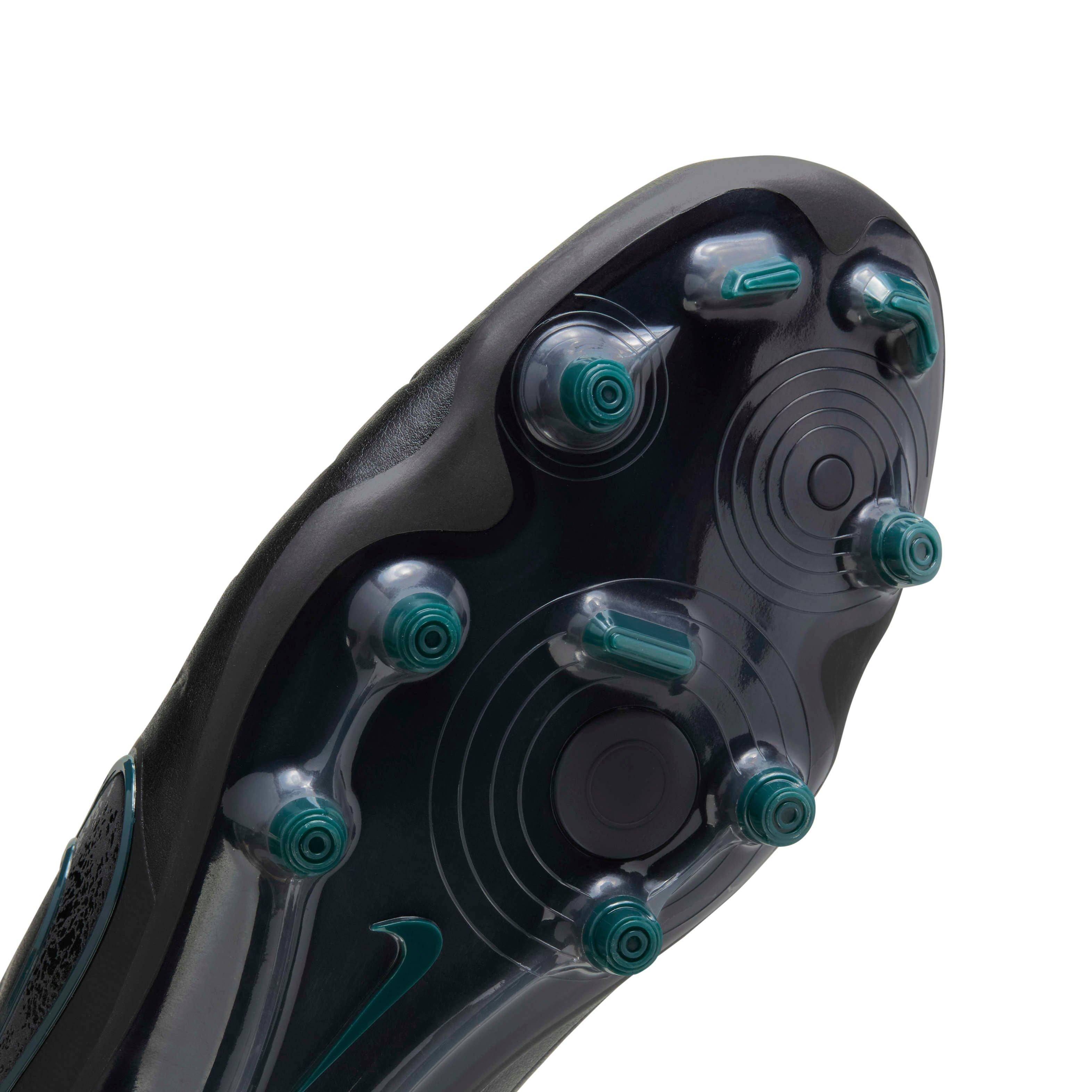 Nike Tiempo Legend 10 Elite FG "Black/Deep Jungle/Black" Men's Soccer Cleat - BLACK/JUNGLE/BLACK Thumbnail View 7