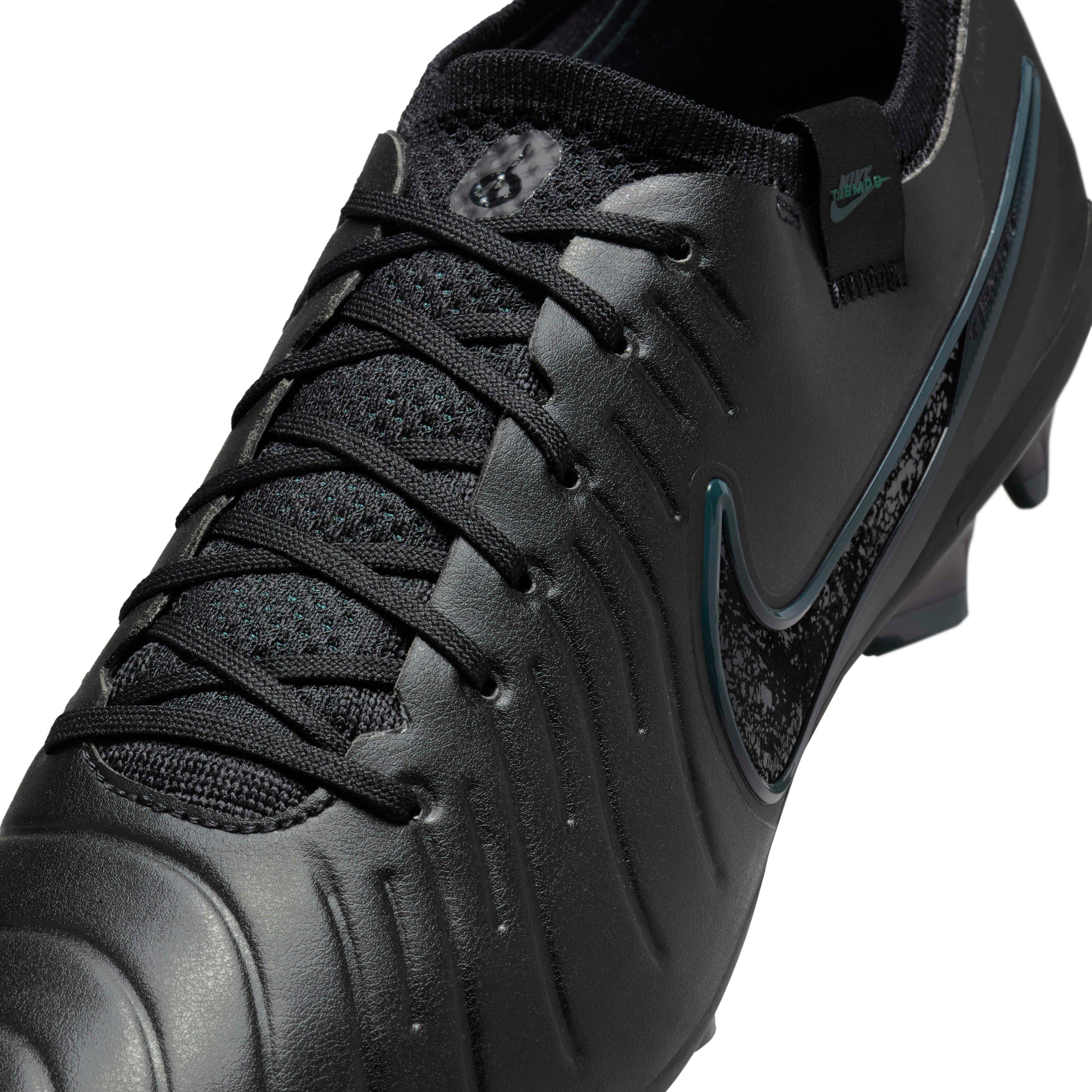 Nike Tiempo Legend 10 Elite FG "Black/Deep Jungle/Black" Men's Soccer Cleat - BLACK/JUNGLE/BLACK Thumbnail View 8