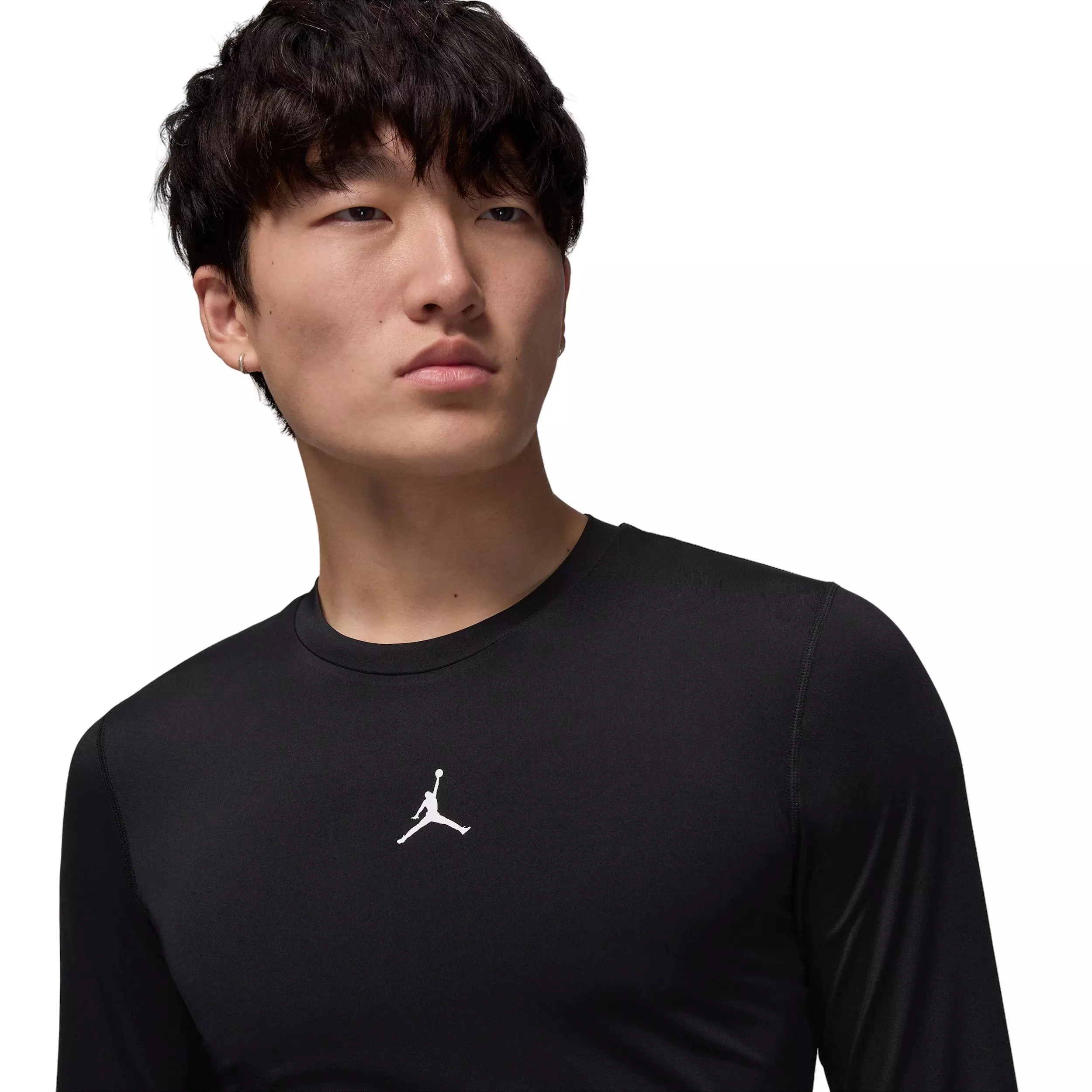 Jordan Men's Sports Dri-FIT Long-Sleeve Base Layer Top - BLACK