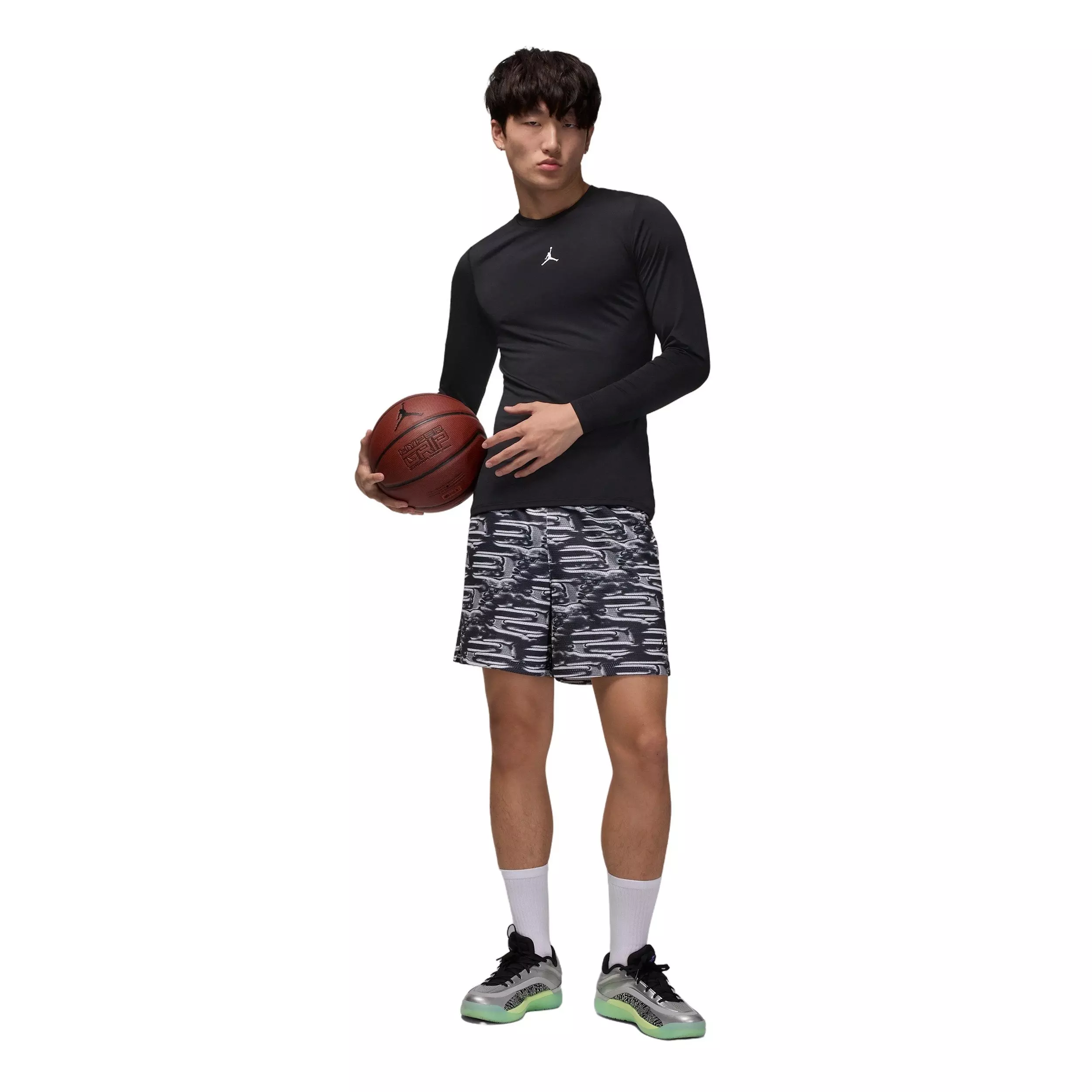 Jordan Men's Sports Dri-FIT Long-Sleeve Base Layer Top - BLACK