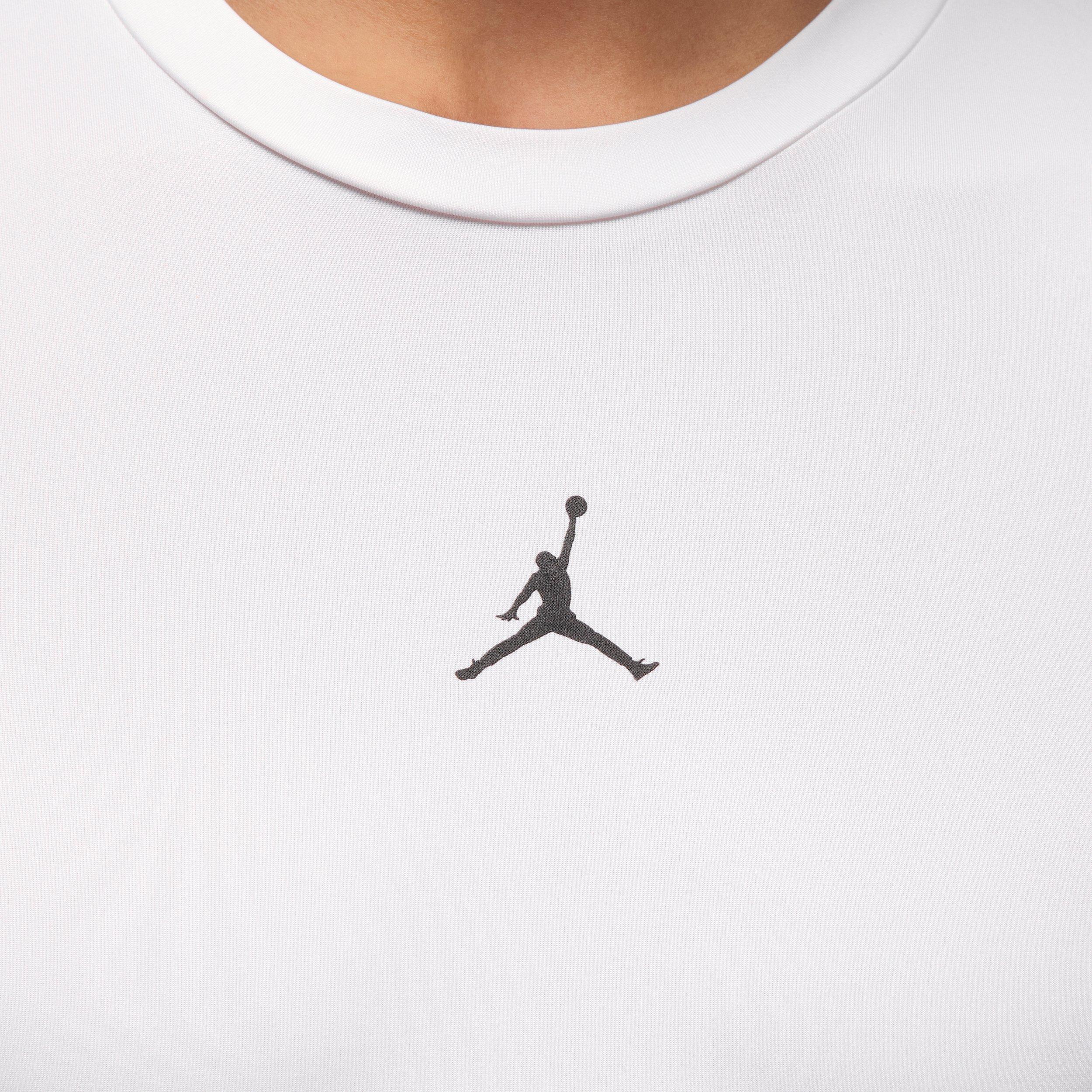Jordan Men's Sports Dri-FIT Long-Sleeve Base Layer Top - WHITE Thumbnail View 4