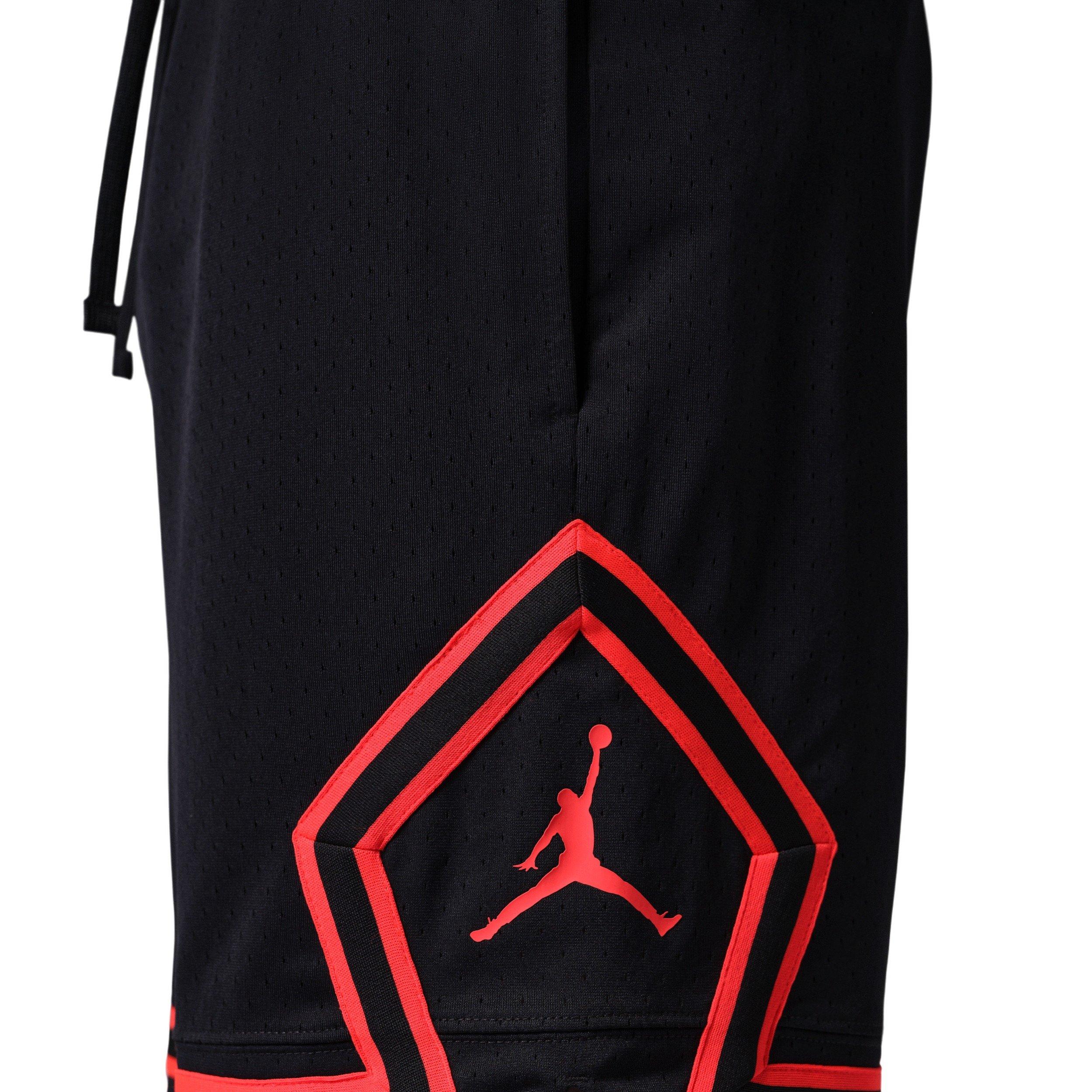 Jordan Men's Sport Dri-FIT Mesh Diamond Shorts - BLACK Thumbnail View 4
