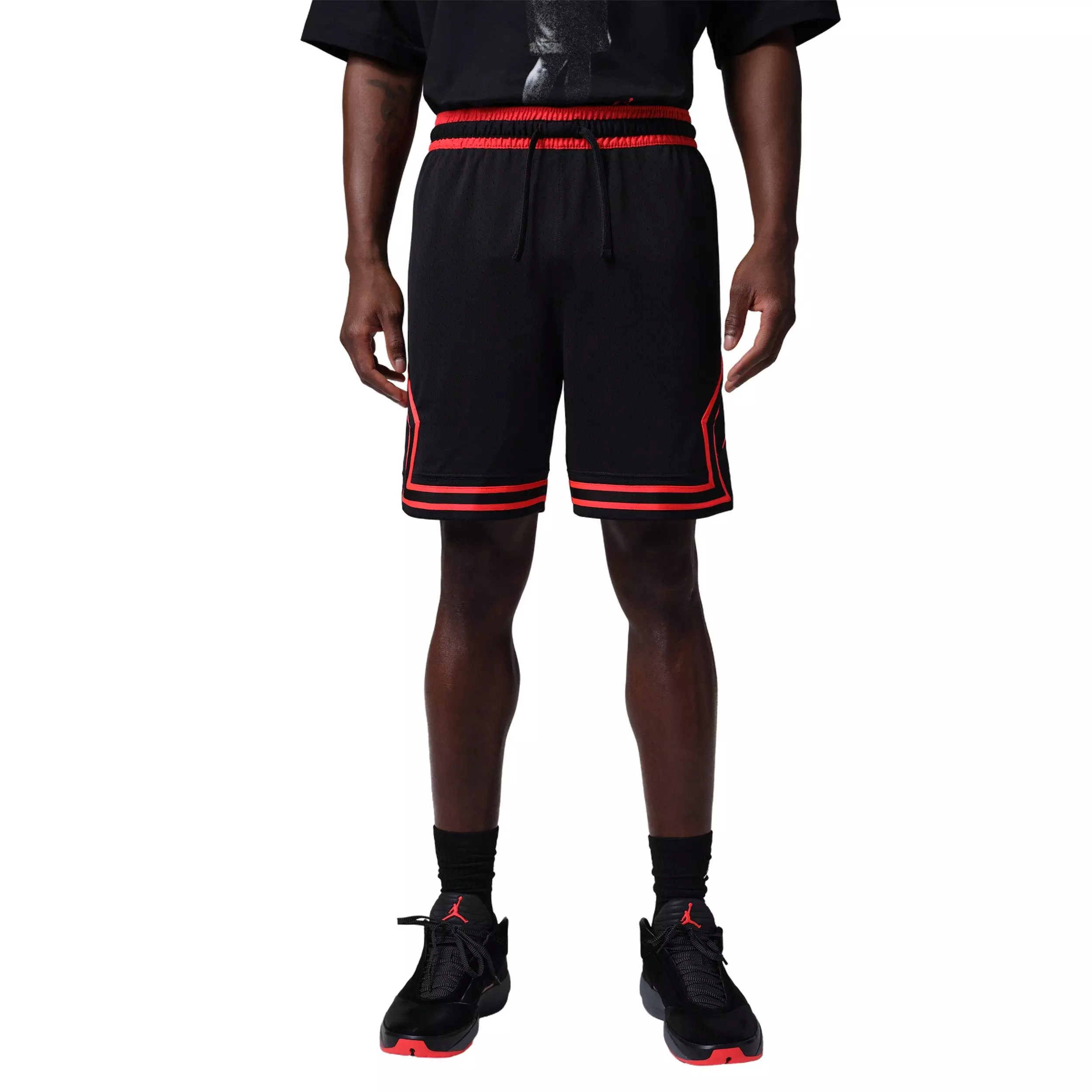 Jordan Men's Sport Dri-FIT Mesh Diamond Shorts - BLACK