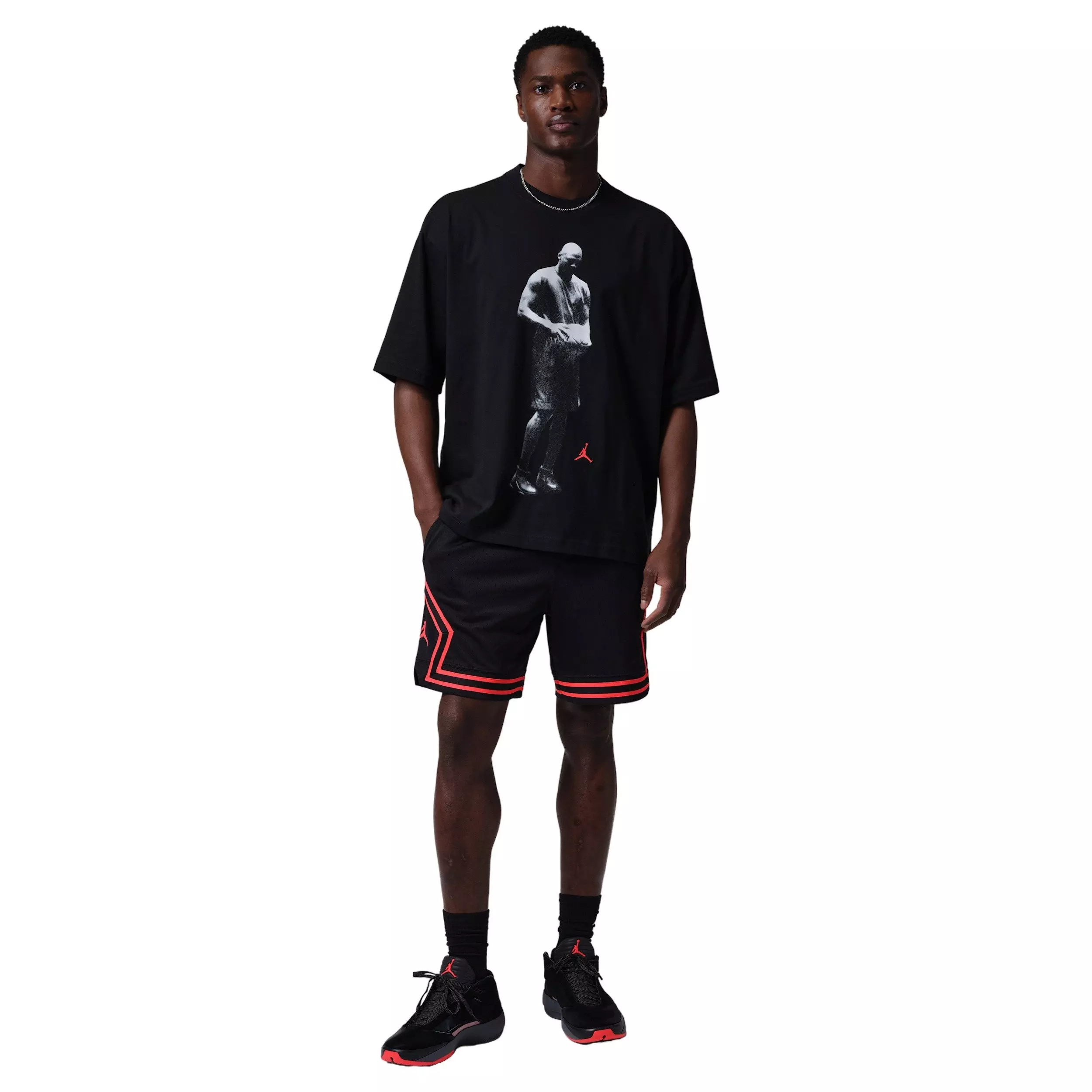 Jordan Men's Sport Dri-FIT Mesh Diamond Shorts - BLACK