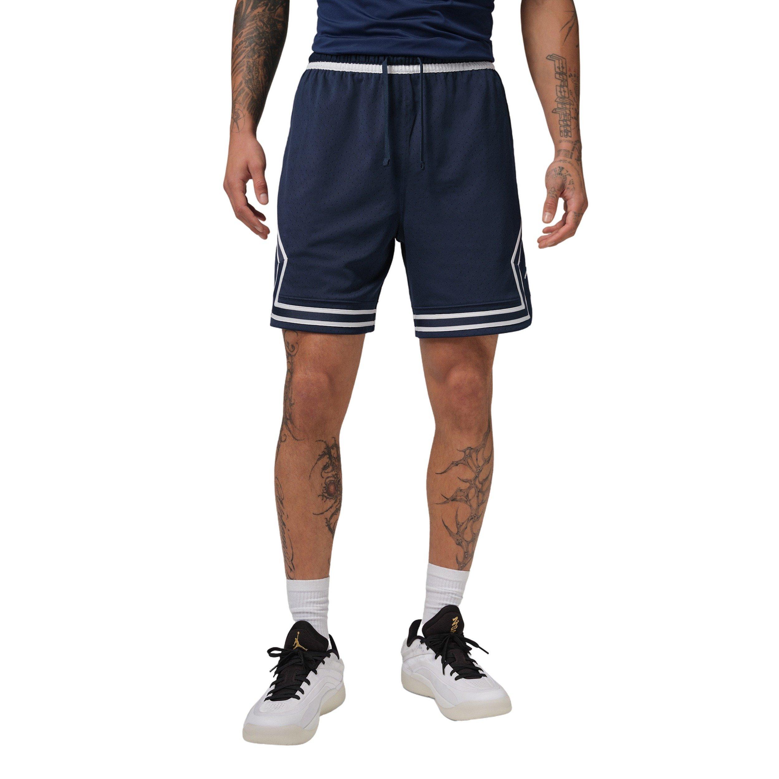 Jordan Men's Sport Dri-FIT Mesh Diamond Shorts - BLUE Thumbnail View 5