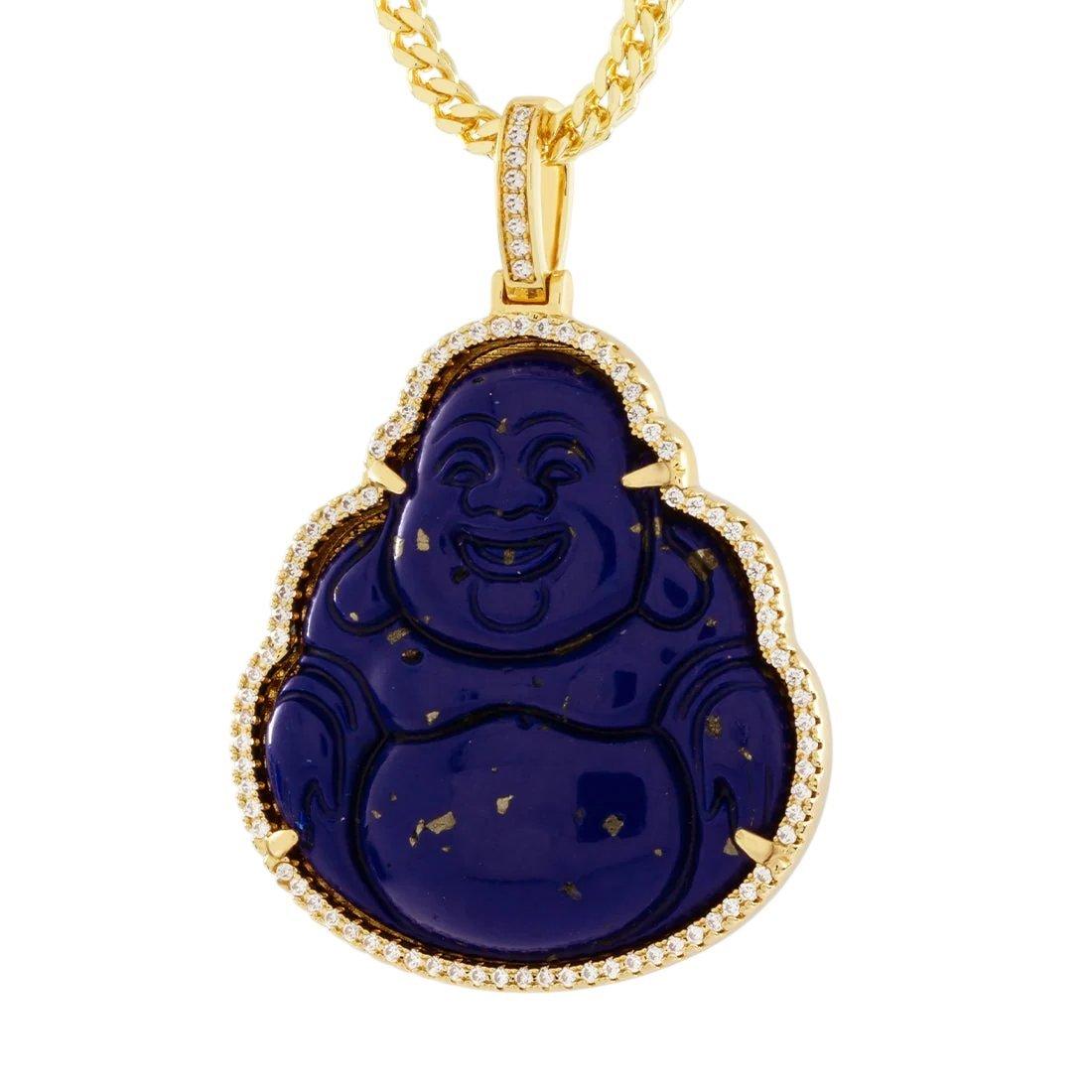 King Ice Buddha Necklace - LAPIS