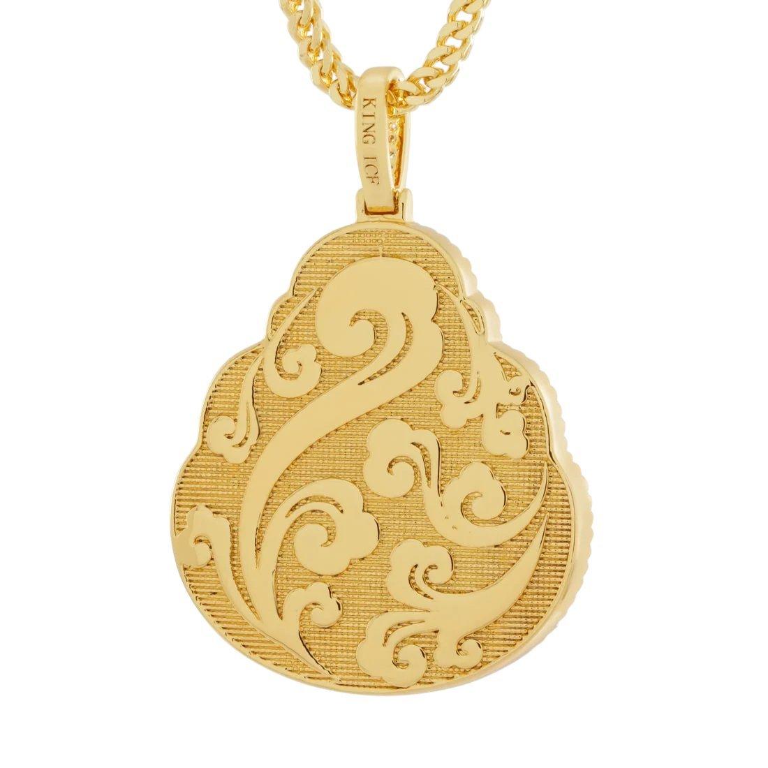 King Ice Buddha Necklace - LAPIS