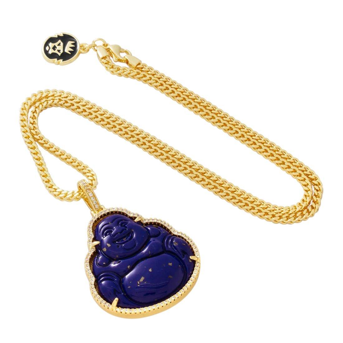 King Ice Buddha Necklace - LAPIS