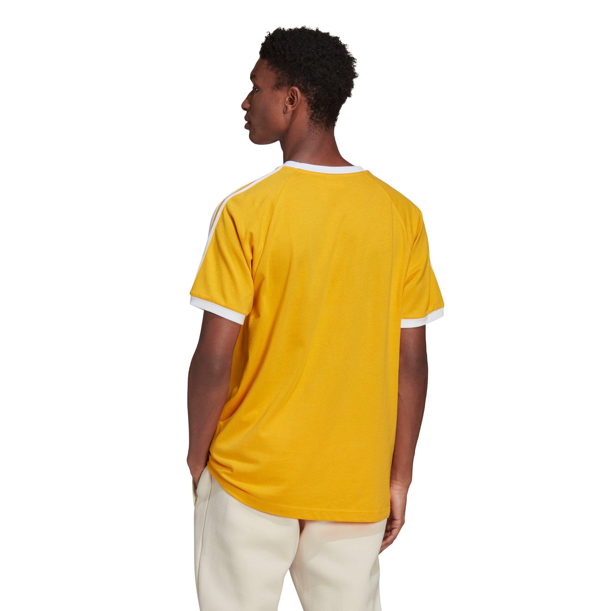 Adicolor - adidas Yellow City Gear Classics - Men\'s 3-Stripes Tee Originals | Hibbett