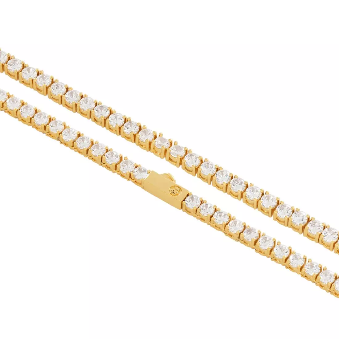 King Ice 4mm Tennis Chain - Gold - GOLD