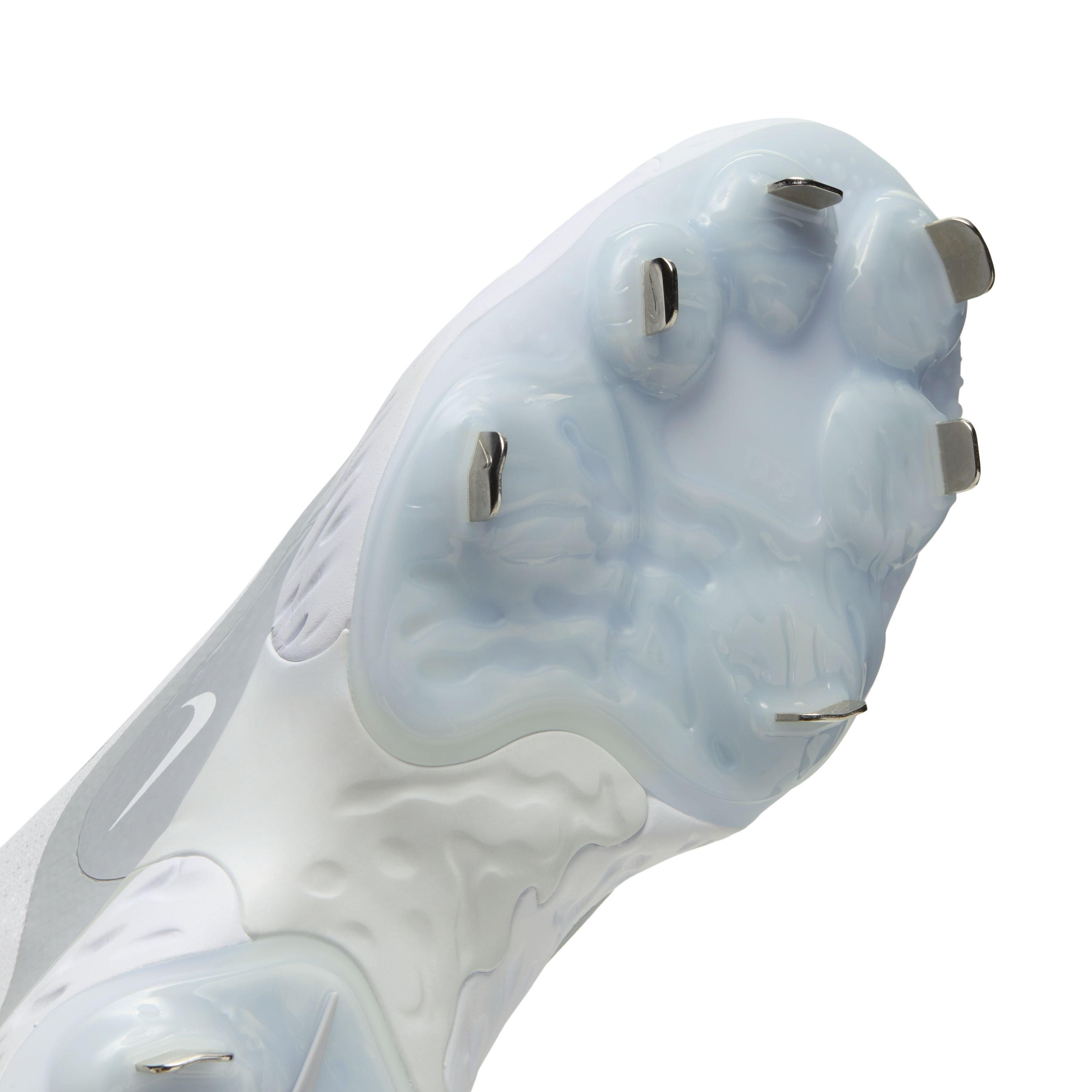 Nike Alpha Huarache Elite 4 Low "White/Wolf Grey/Pure Platinum/Blue Tint" Men's Baseball Cleat - WHITE/GREY/PLATINUM/BLUE Thumbnail View 7