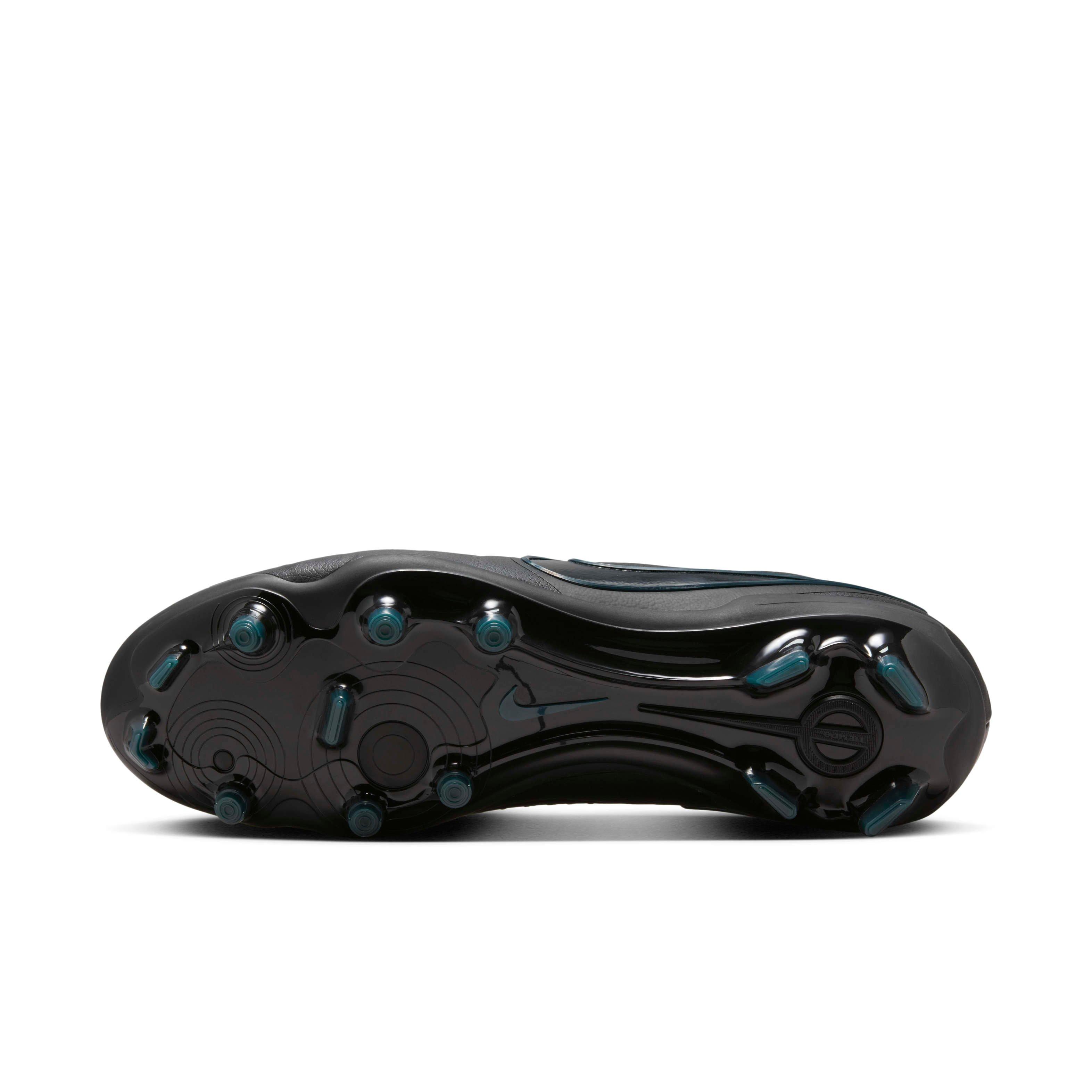 Nike Tiempo Legend 10 Pro FG "Black/Deep Jungle/Black" Men's Soccer Cleat - BLACK/JUNGLE/BLACK Thumbnail View 6