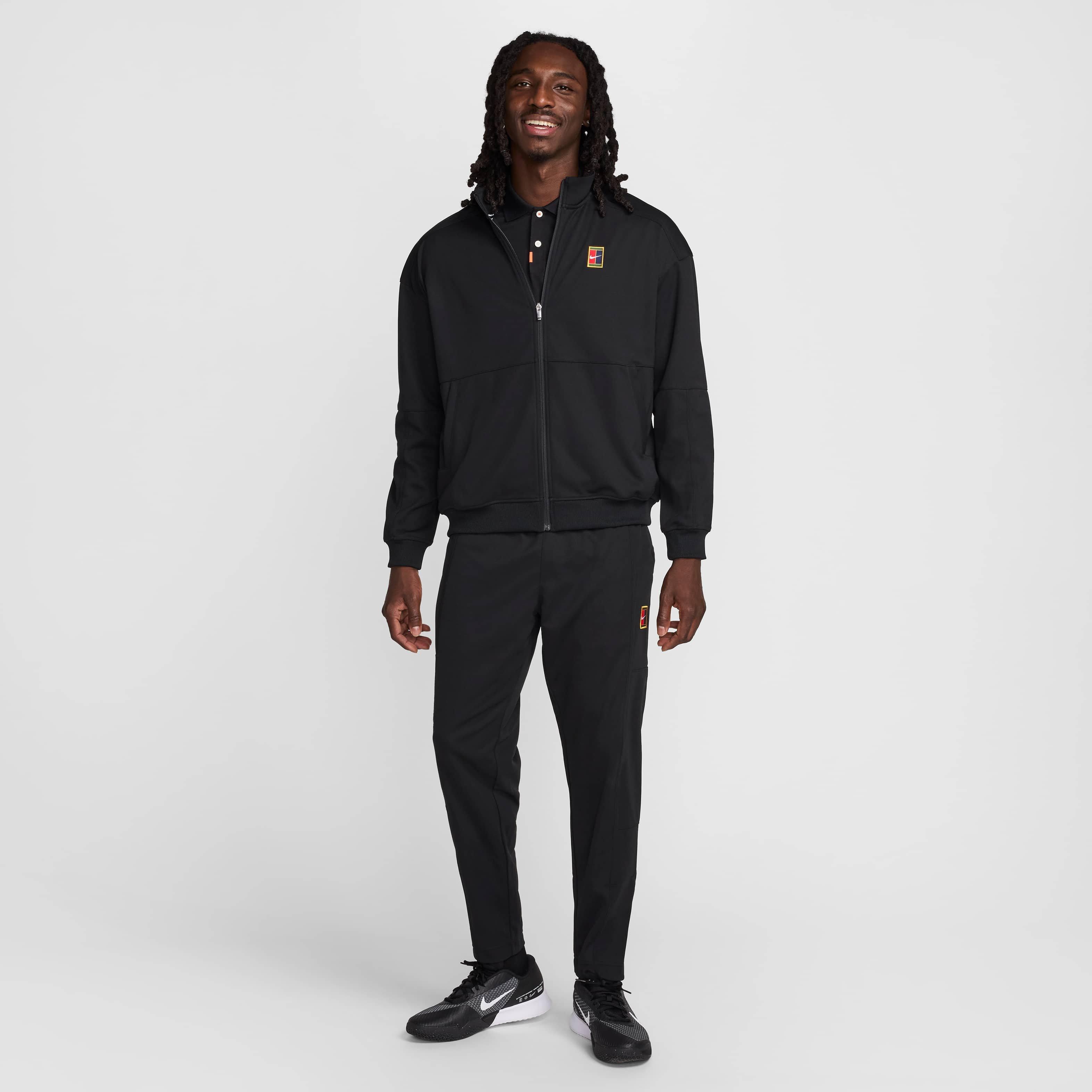 NikeCourt Men's Heritage Suit Tennis Pants - BLACK Thumbnail View 6