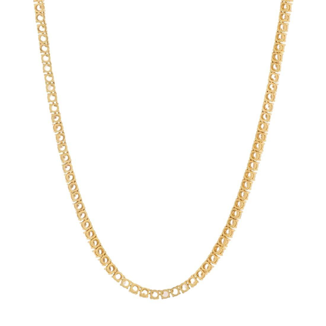 King Ice 4mm Tennis Chain - Gold - GOLD