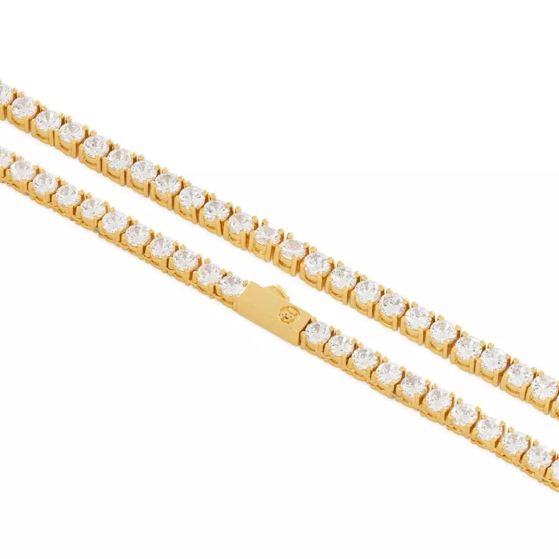 King Ice 4mm Tennis Chain - Gold - GOLD