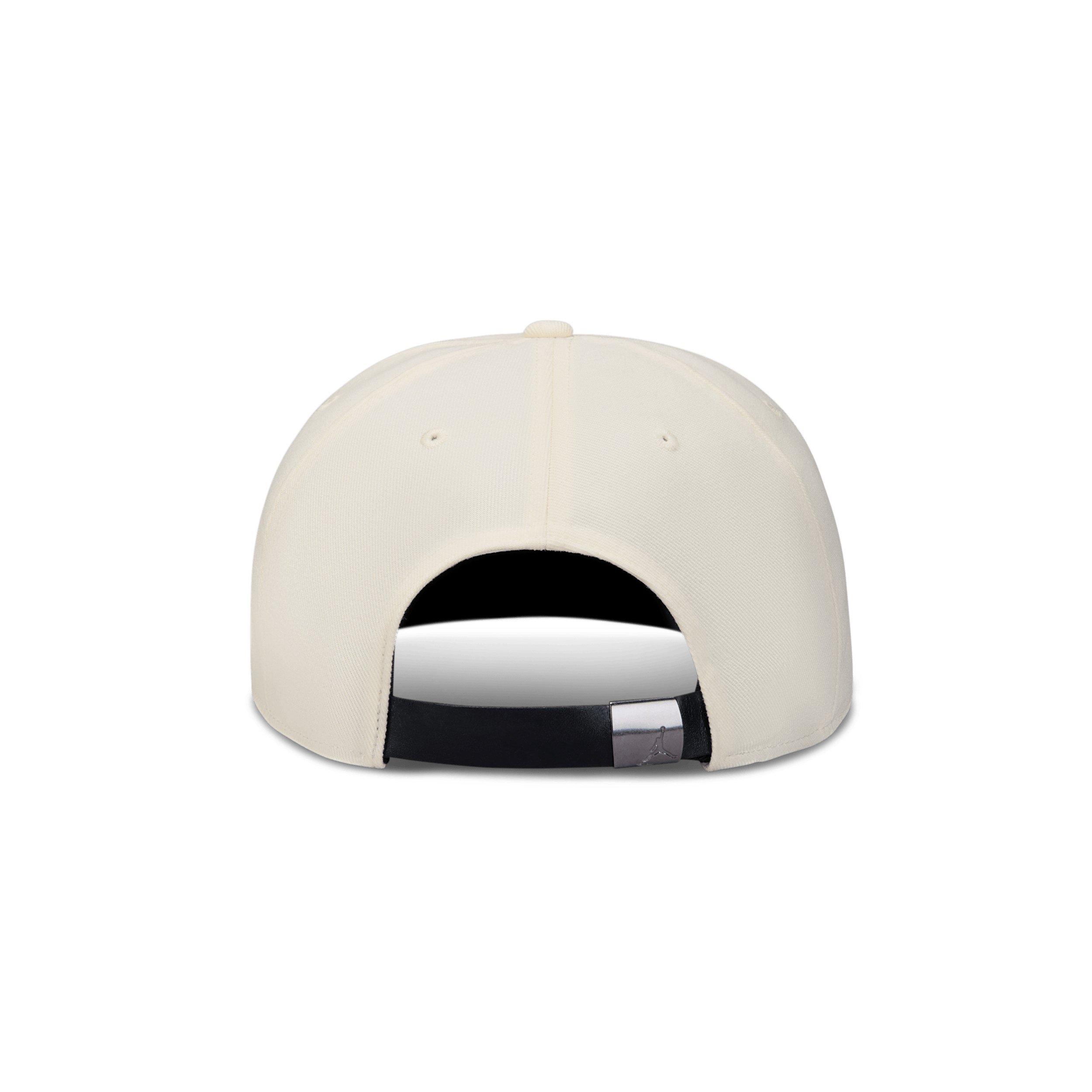 Jordan Flight Club Pro Unstructured Flat Bill Hat-Pale Ivory/Black - IVORY/BLACK Thumbnail View 6