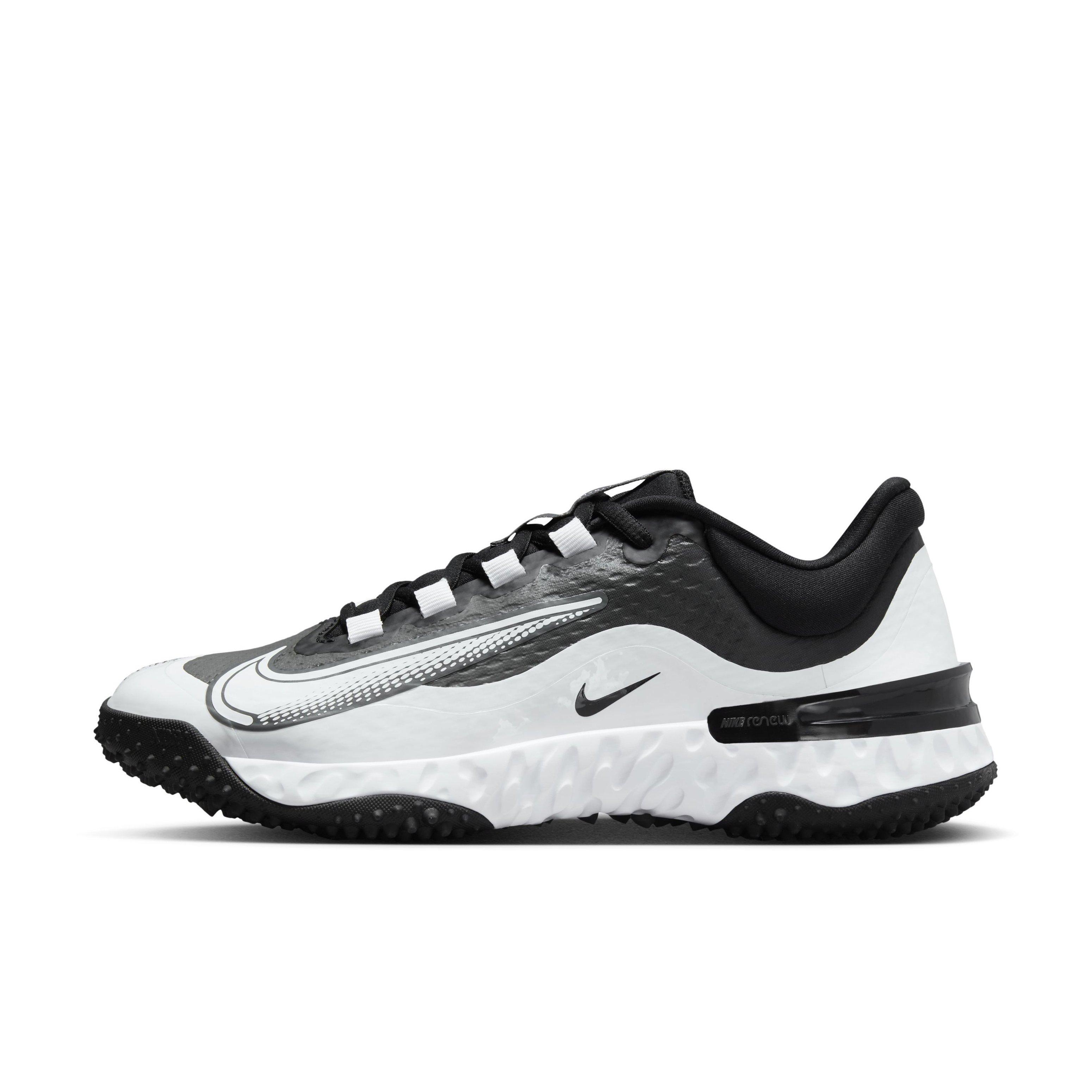 Nike Alpha Huarache Elite 4 Turf "Black/White/Iron Grey" Women's Softball Shoe - BLACK/WHITE/GREY Thumbnail View 2