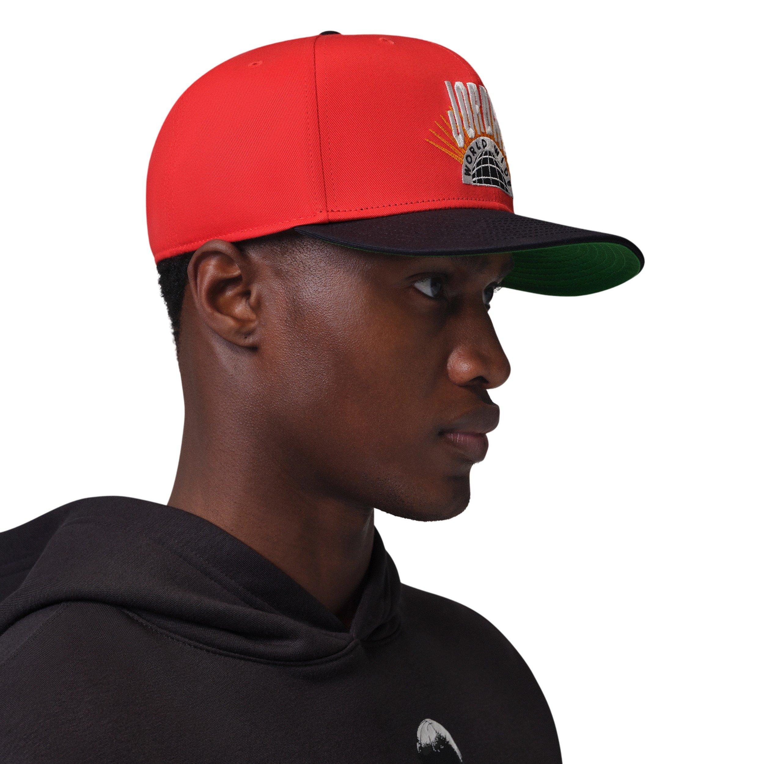 Jordan Essentials Pro Structured Flat Bill Hat - RED Thumbnail View 3