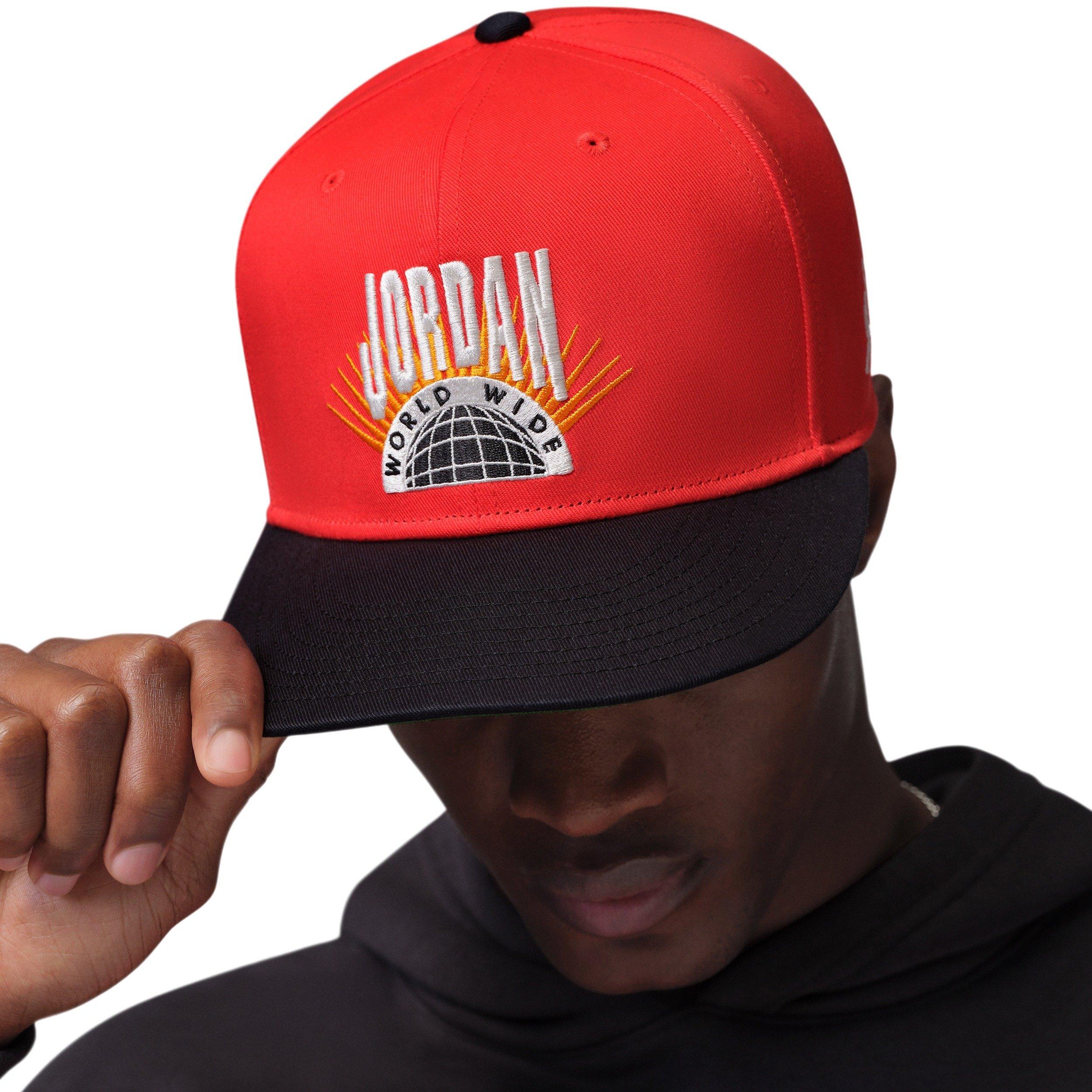 Jordan Essentials Pro Structured Flat Bill Hat - RED Thumbnail View 4