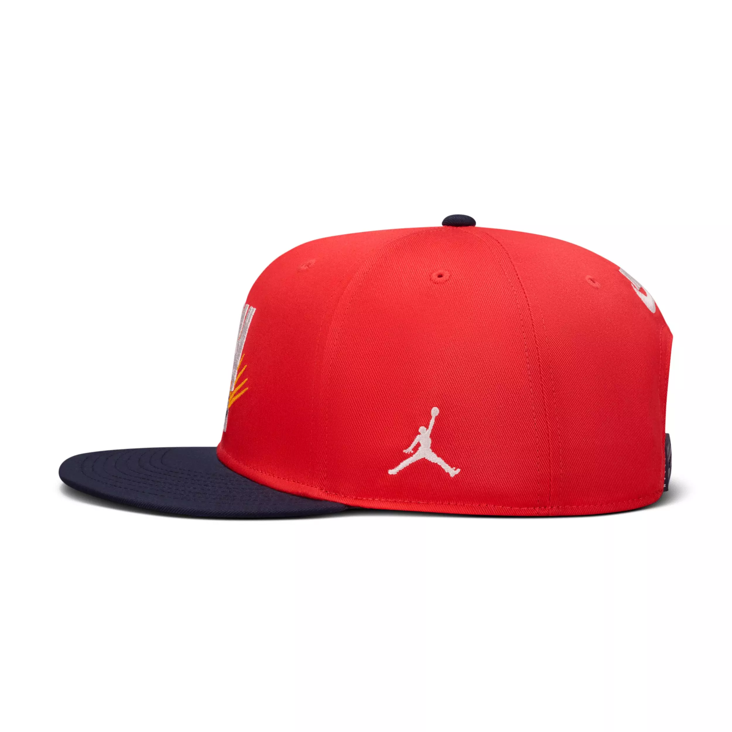 Jordan Essentials Pro Structured Flat Bill Hat - RED