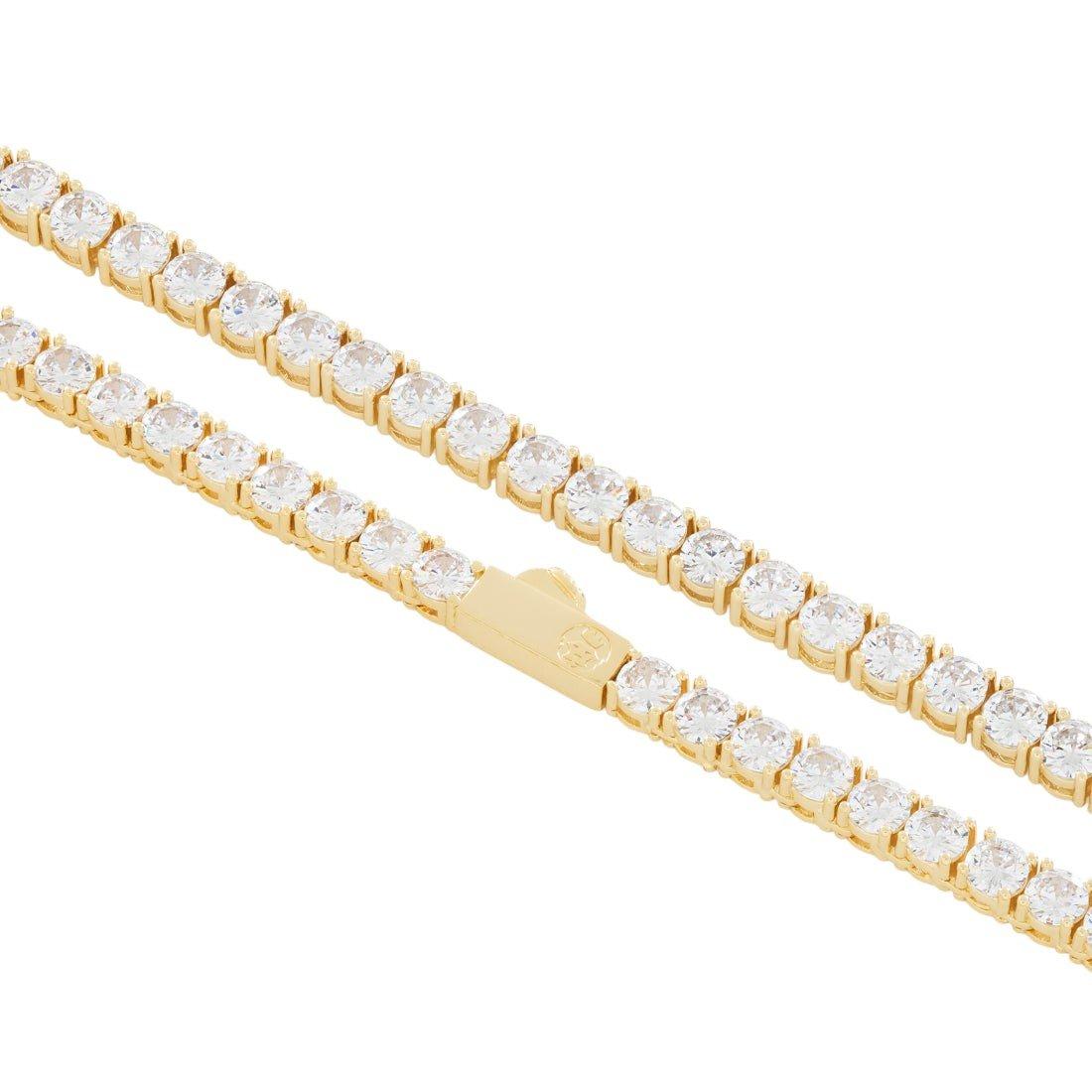 King Ice 5mm Tennis Chain - Gold - GOLD