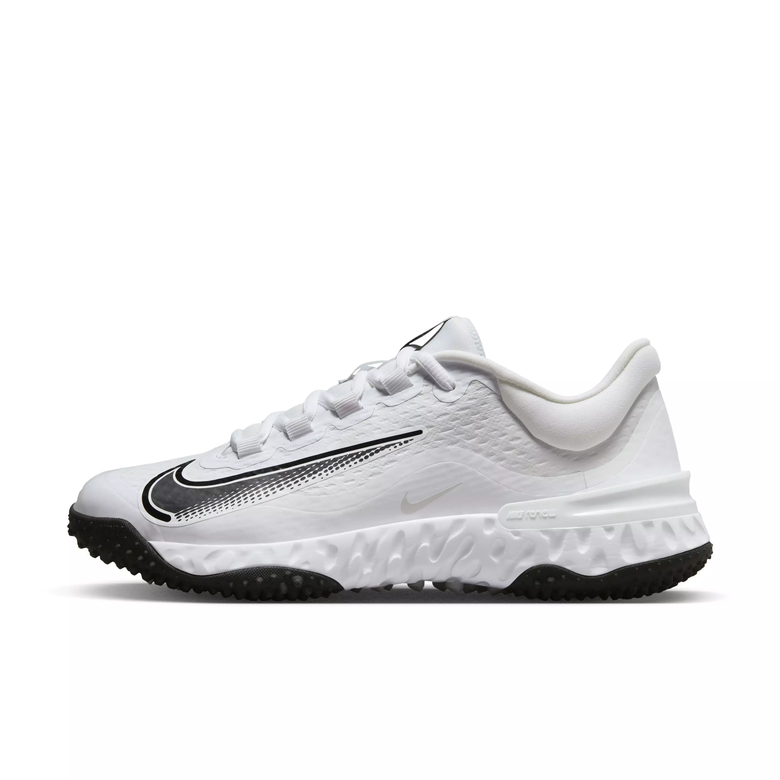 Nike Alpha Huarache Elite 4 Turf "White/Black/Photon Dust" Women's Softball Shoe - WHITE/BLACK/DUST