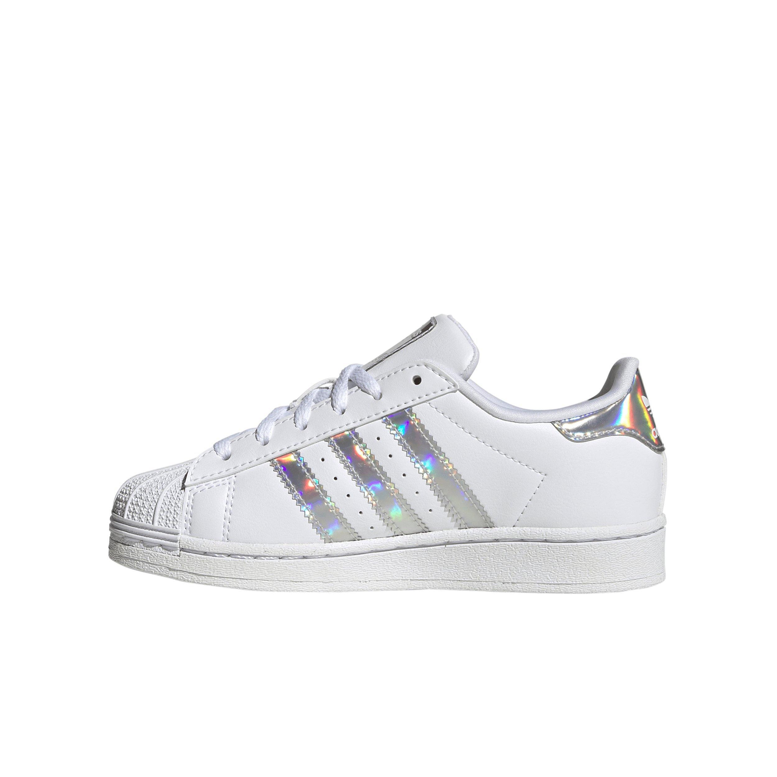 adidas Originals Superstar "Ftwr White/Sup Col/Sil Dawn" Preschool Girls' Shoe