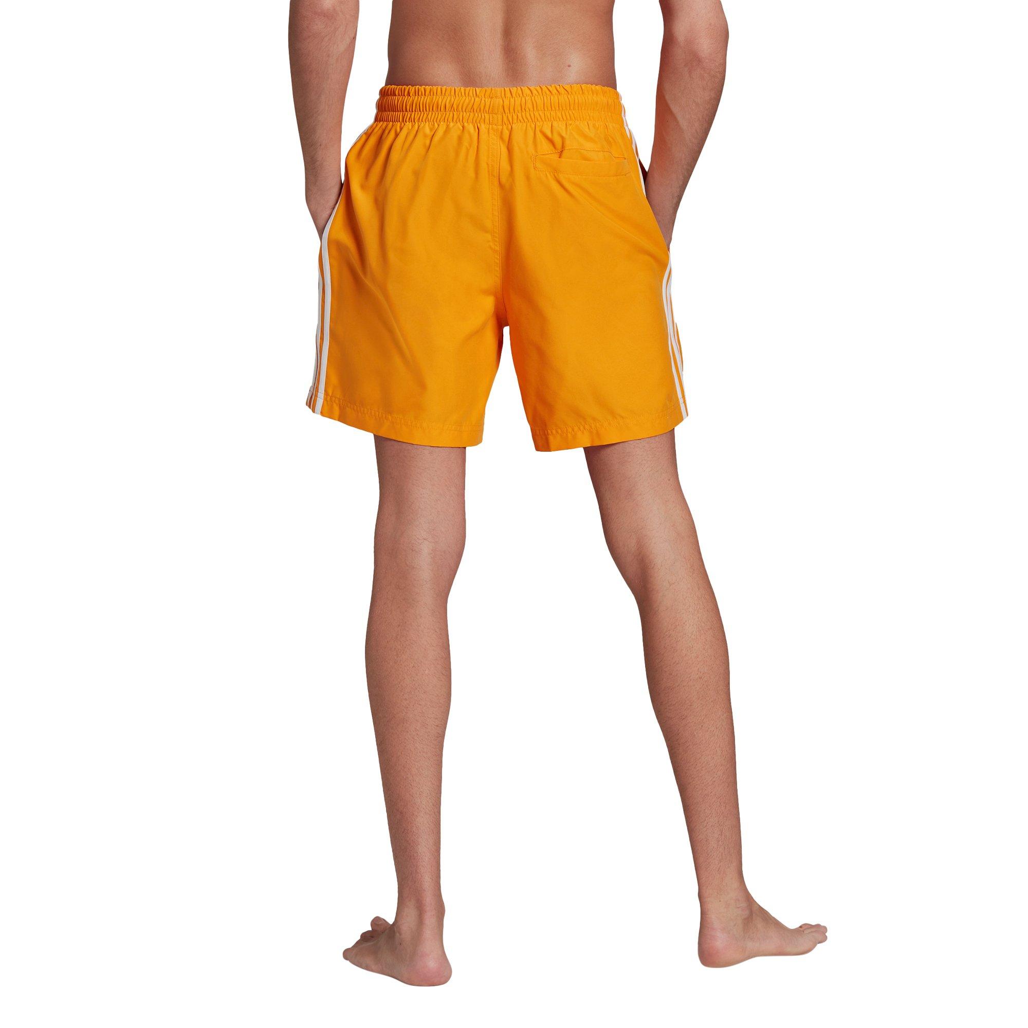 adidas Originals Men's Adicolor Classics 3-Stripes Swim Shorts - Orange - ORANGE Thumbnail View 2
