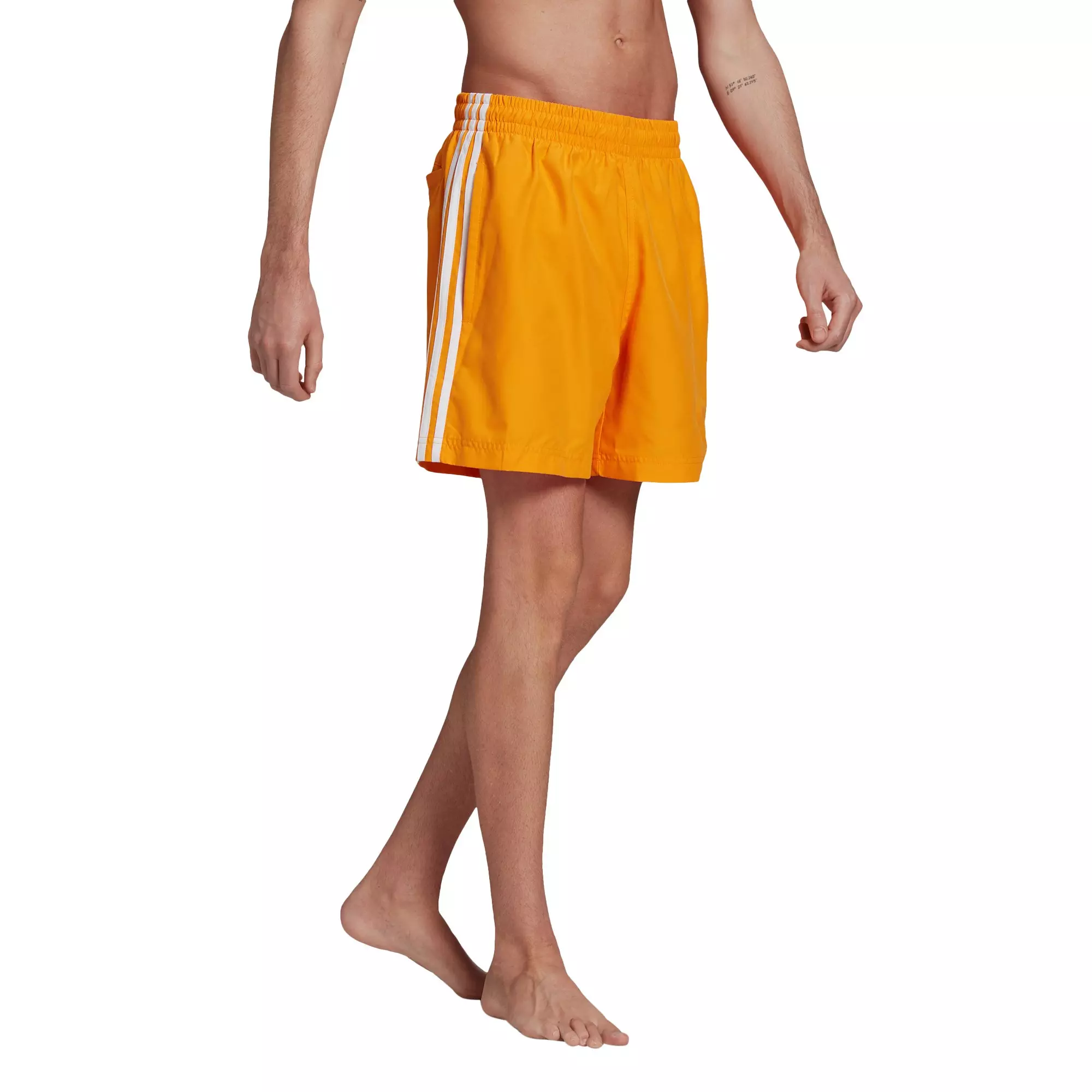 adidas Originals Men's Adicolor Classics 3-Stripes Swim Shorts - Orange - ORANGE