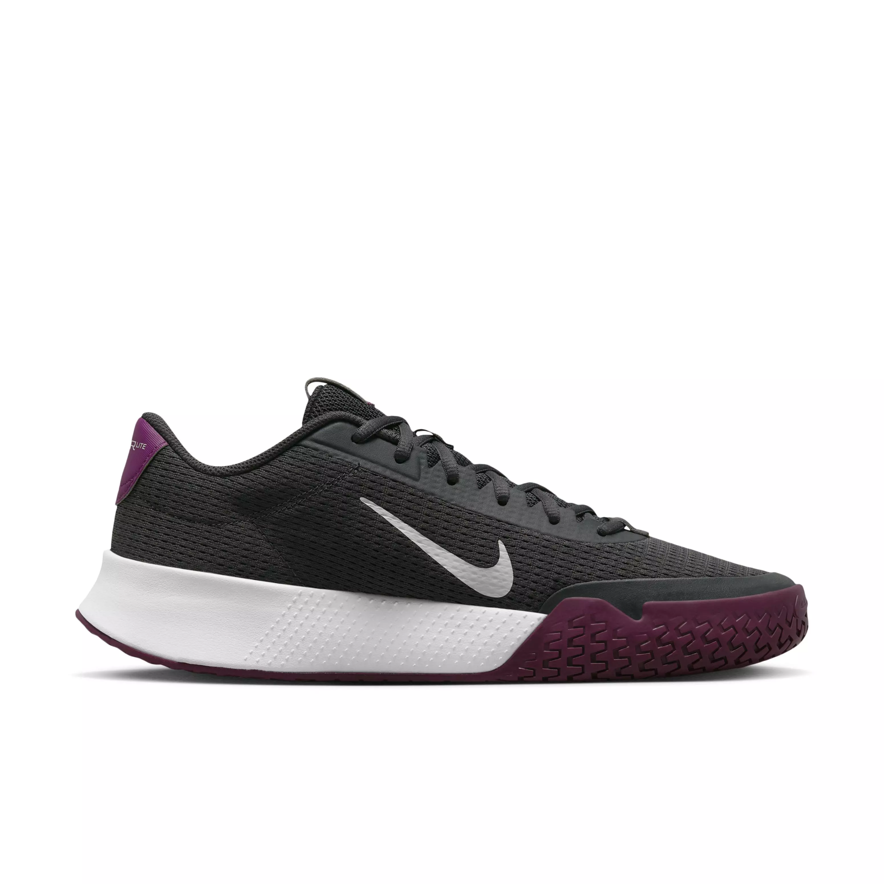 Nike Court Vapor Lite 2 "Dark Smoke Grey/Sangria/Photon Dust" Men's Hard Court Tennis Shoe - DK GREY/SANGRIA/DUST