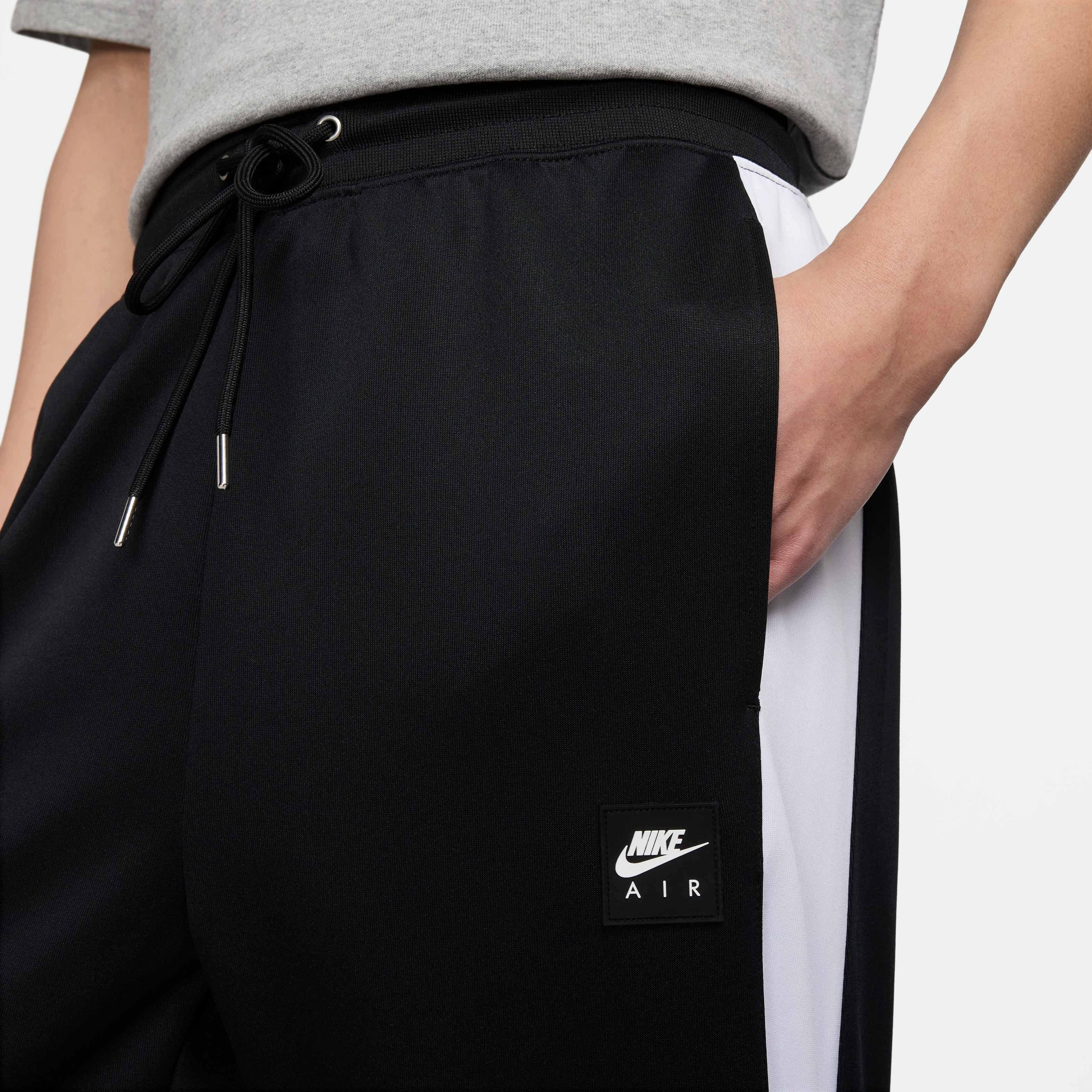Nike Air Men's Poly-Knit Track Pants - BLACK Thumbnail View 3