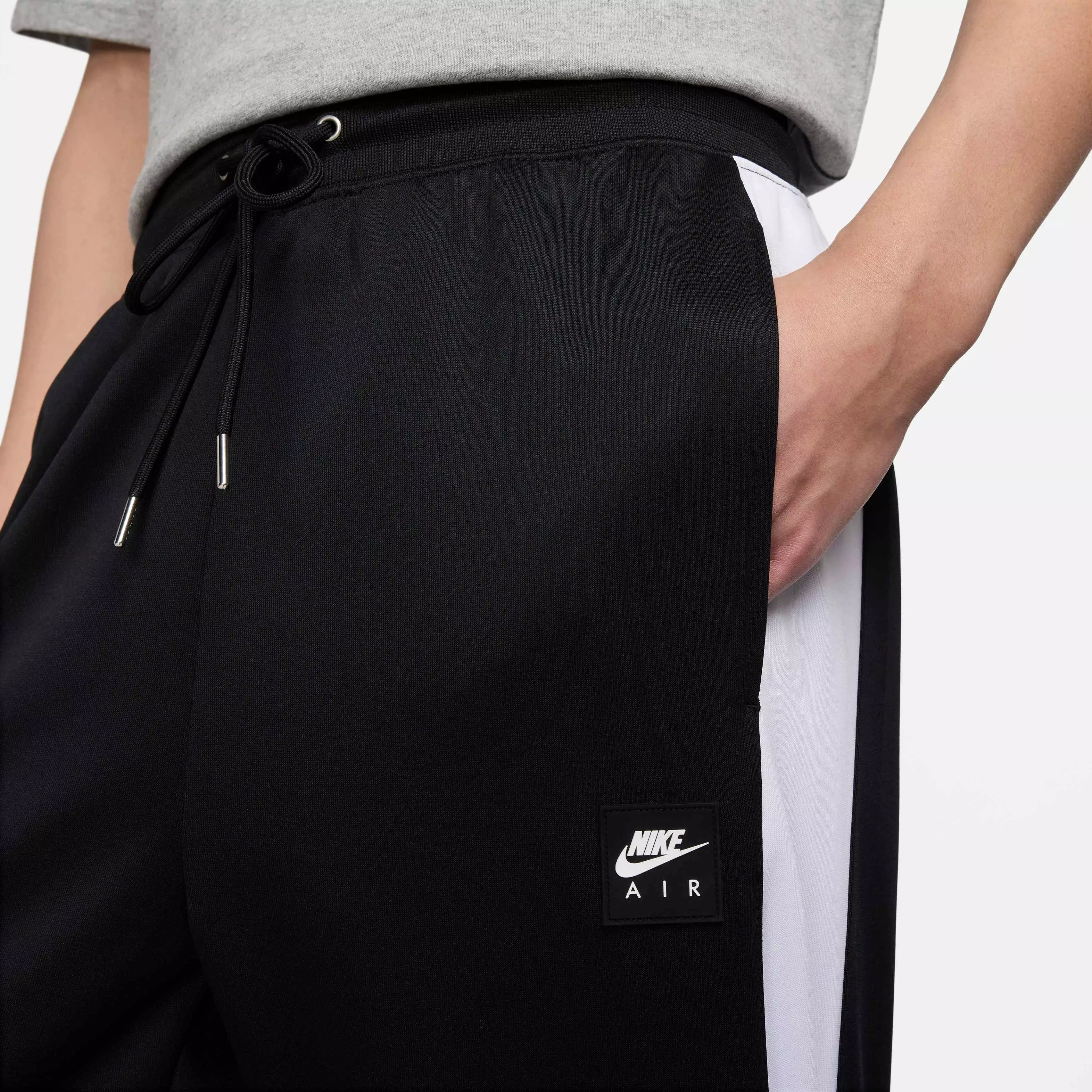 Nike Air Men's Poly-Knit Track Pants - BLACK
