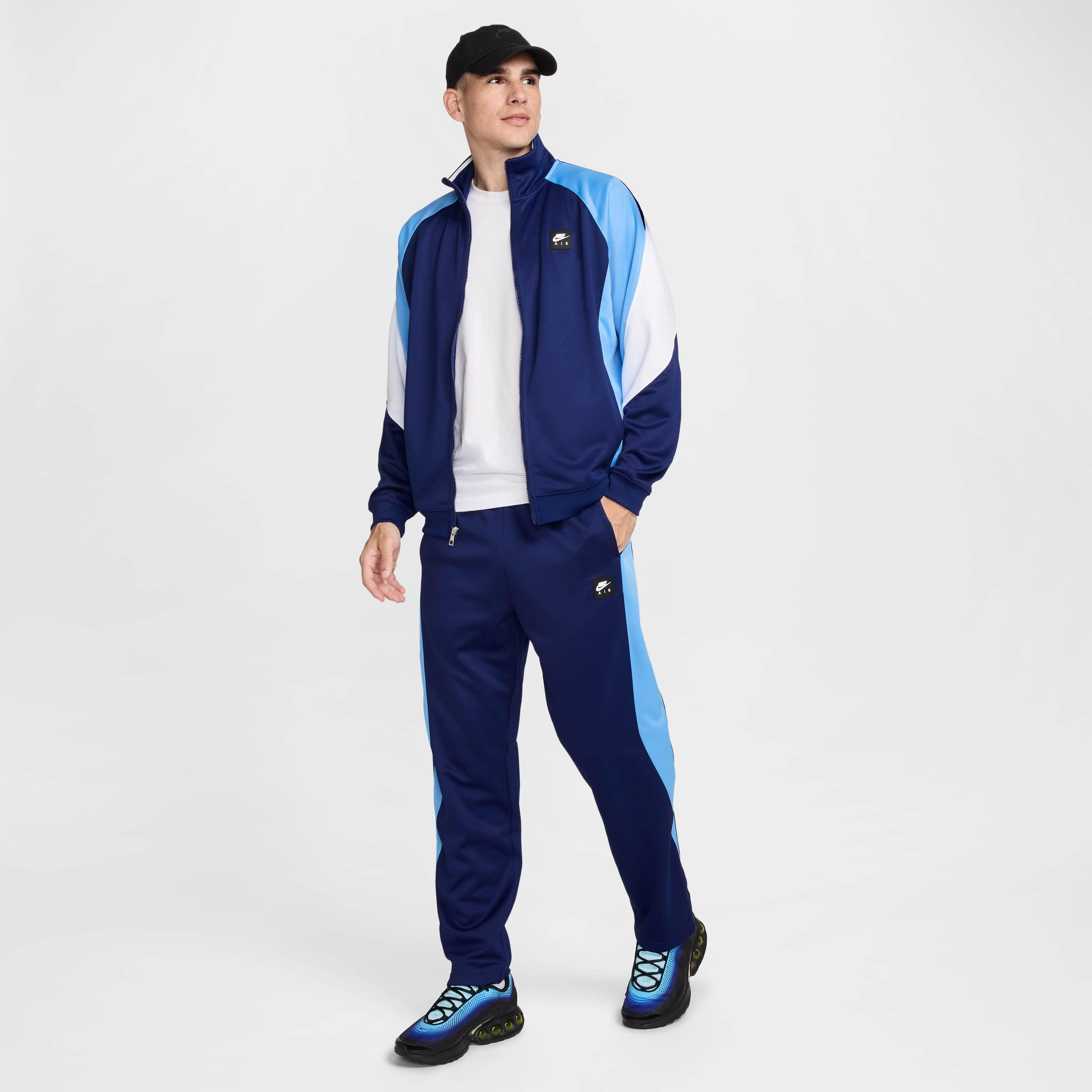 Nike Air Men's Poly-Knit Track Pants - BLUE Thumbnail View 6