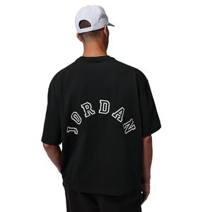 Jordan Men's Oversized Short-Sleeve large Graphic Crew Shirt -Black