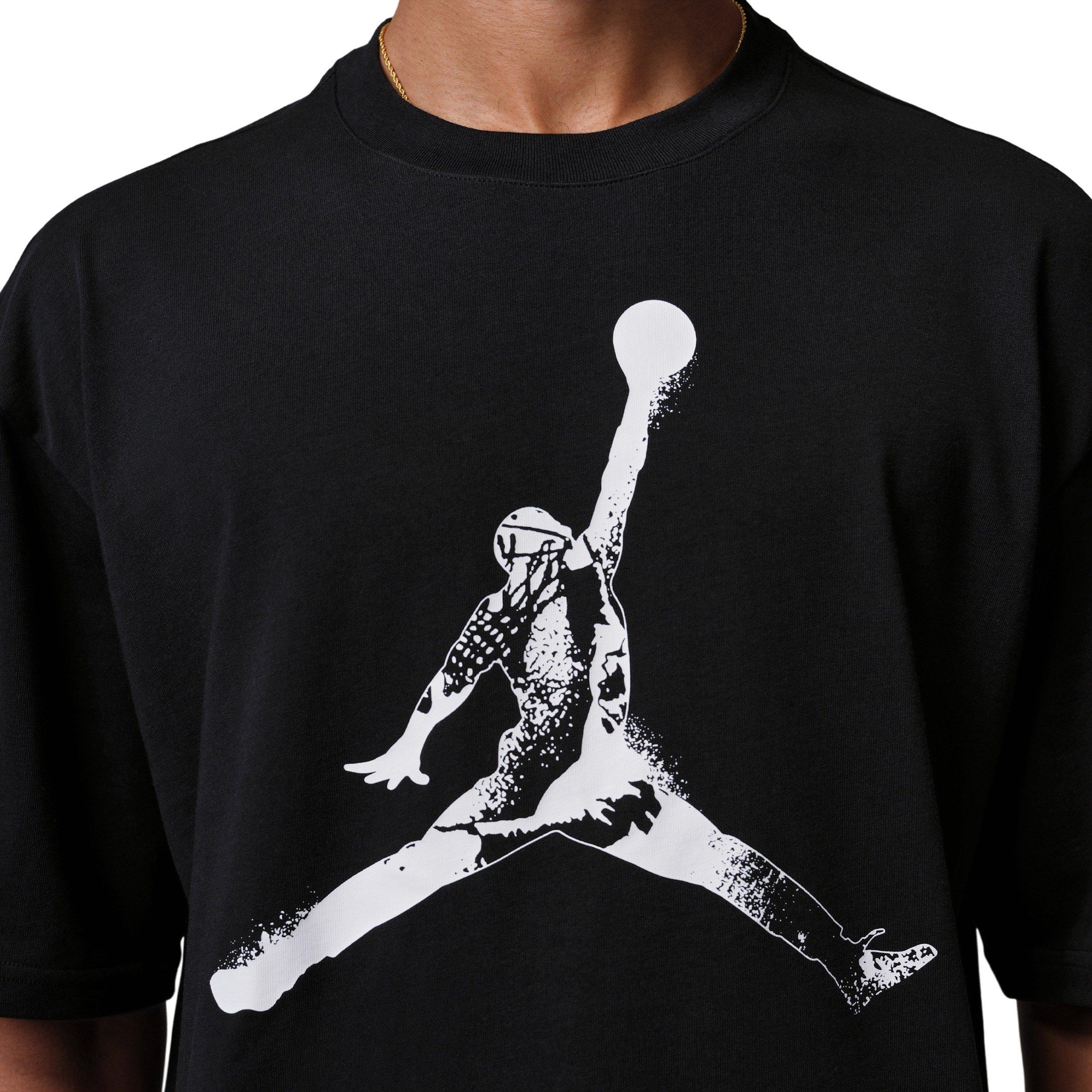 Jordan Men's Oversized Short-Sleeve Large Graphic Crew Shirt - Black - BLACK Thumbnail View 4