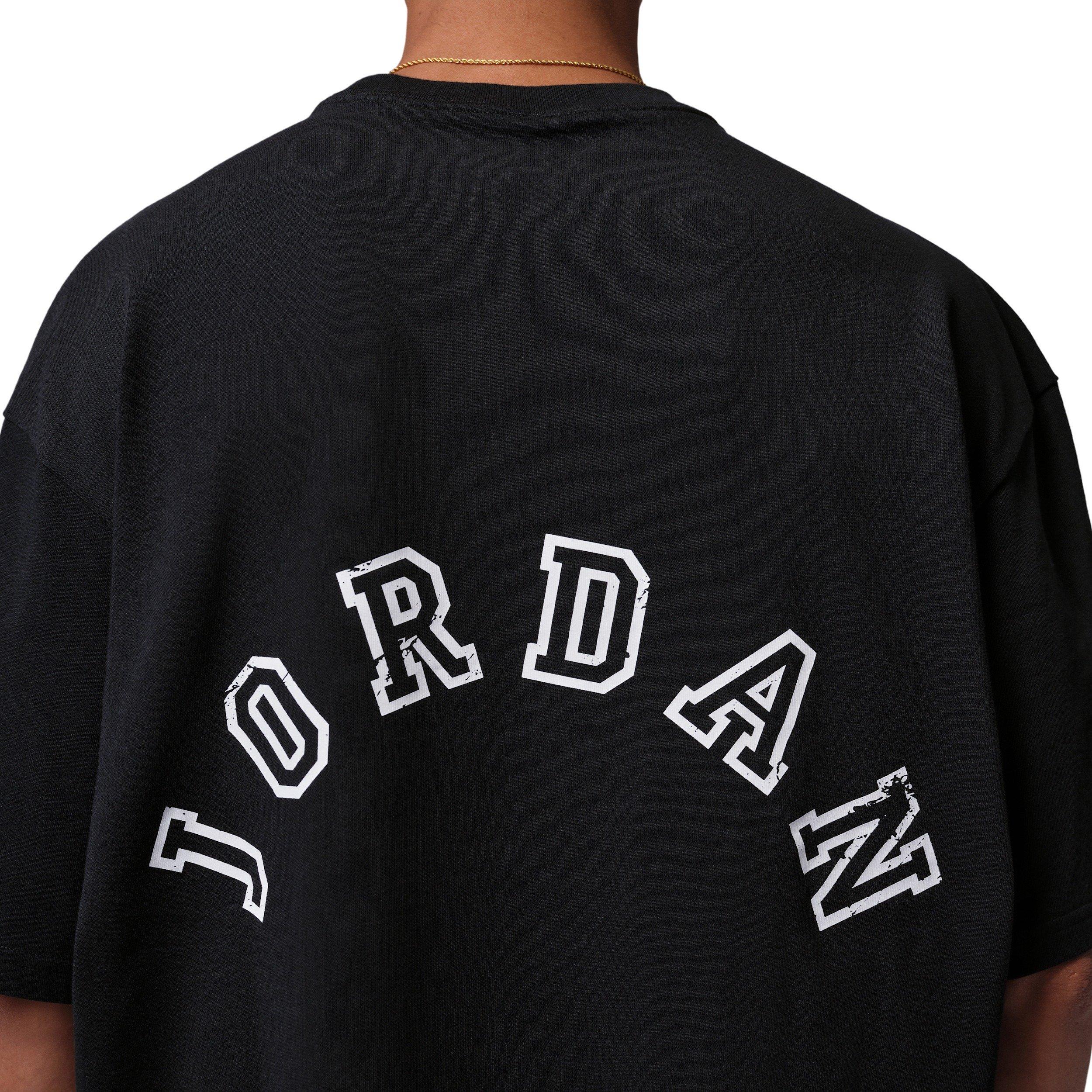 Jordan Men's Oversized Short-Sleeve Large Graphic Crew Shirt - Black - BLACK Thumbnail View 5