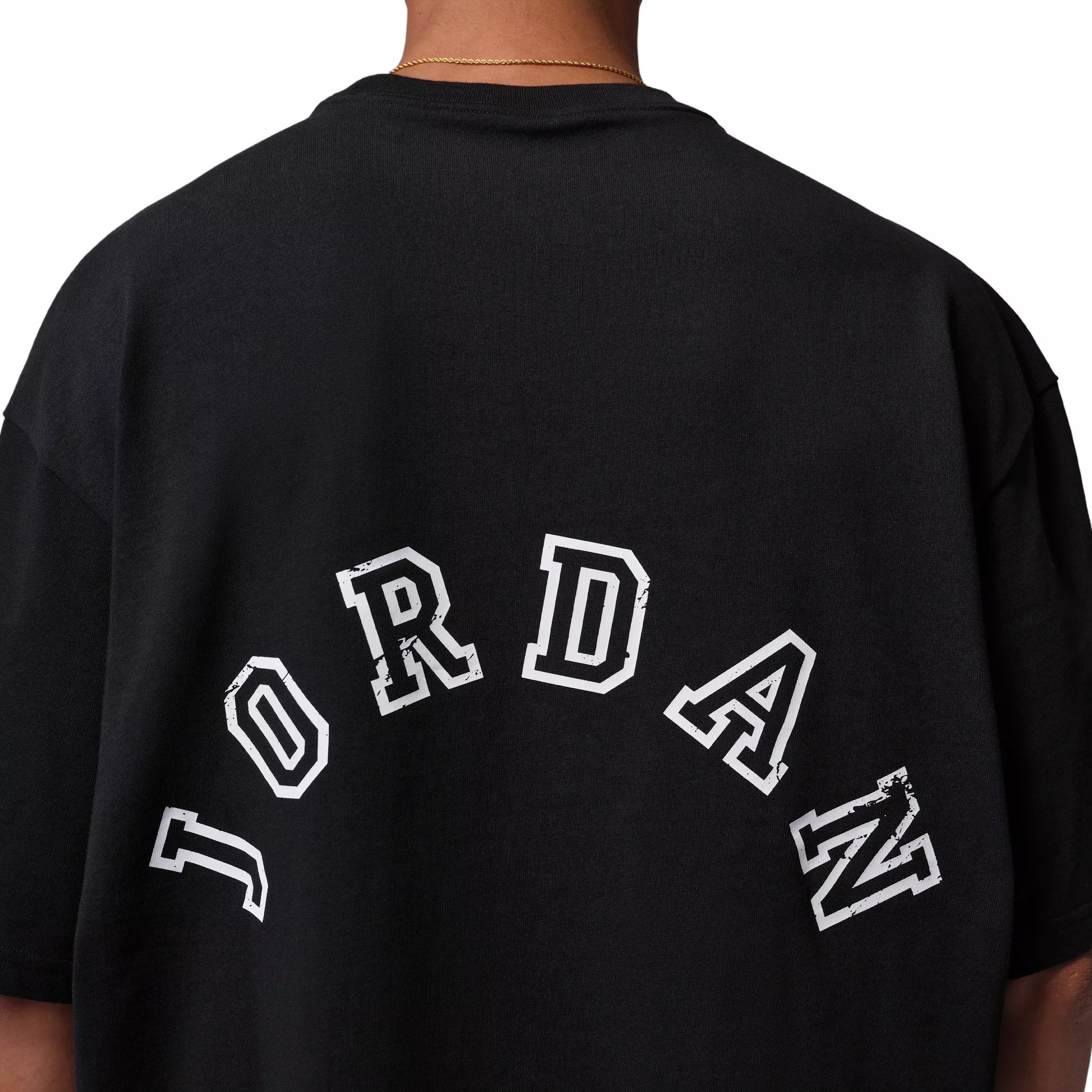 Jordan Men's Oversized Short-Sleeve Large Graphic Crew Shirt - Black - BLACK
