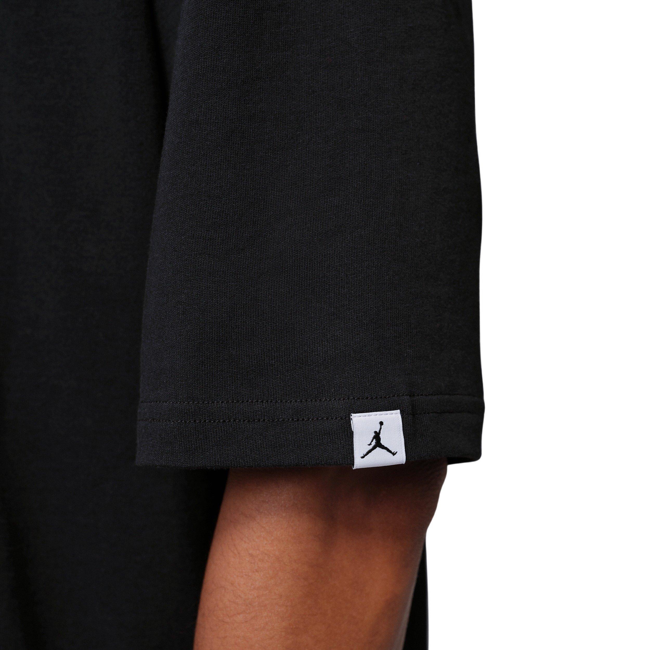 Jordan Men's Oversized Short-Sleeve Large Graphic Crew Shirt -Black - BLACK Thumbnail View 6
