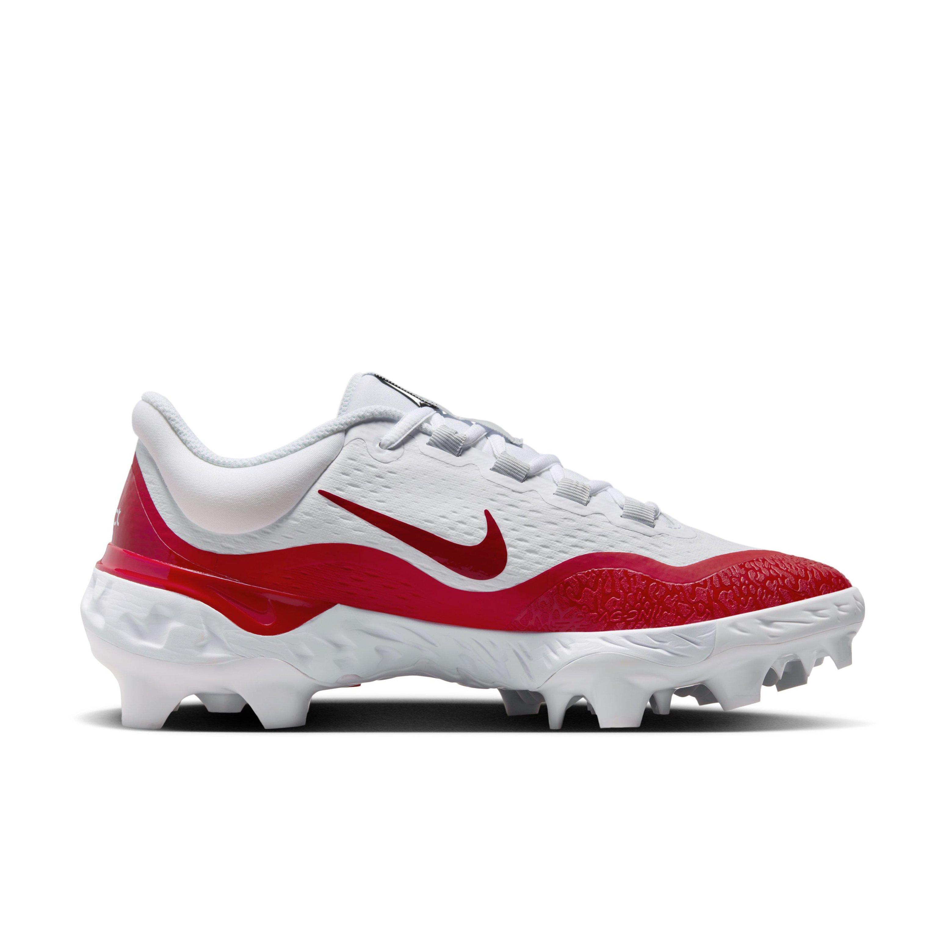 Nike Alpha Huarache Elite 4 Low "White/University Red/Pure Platinum