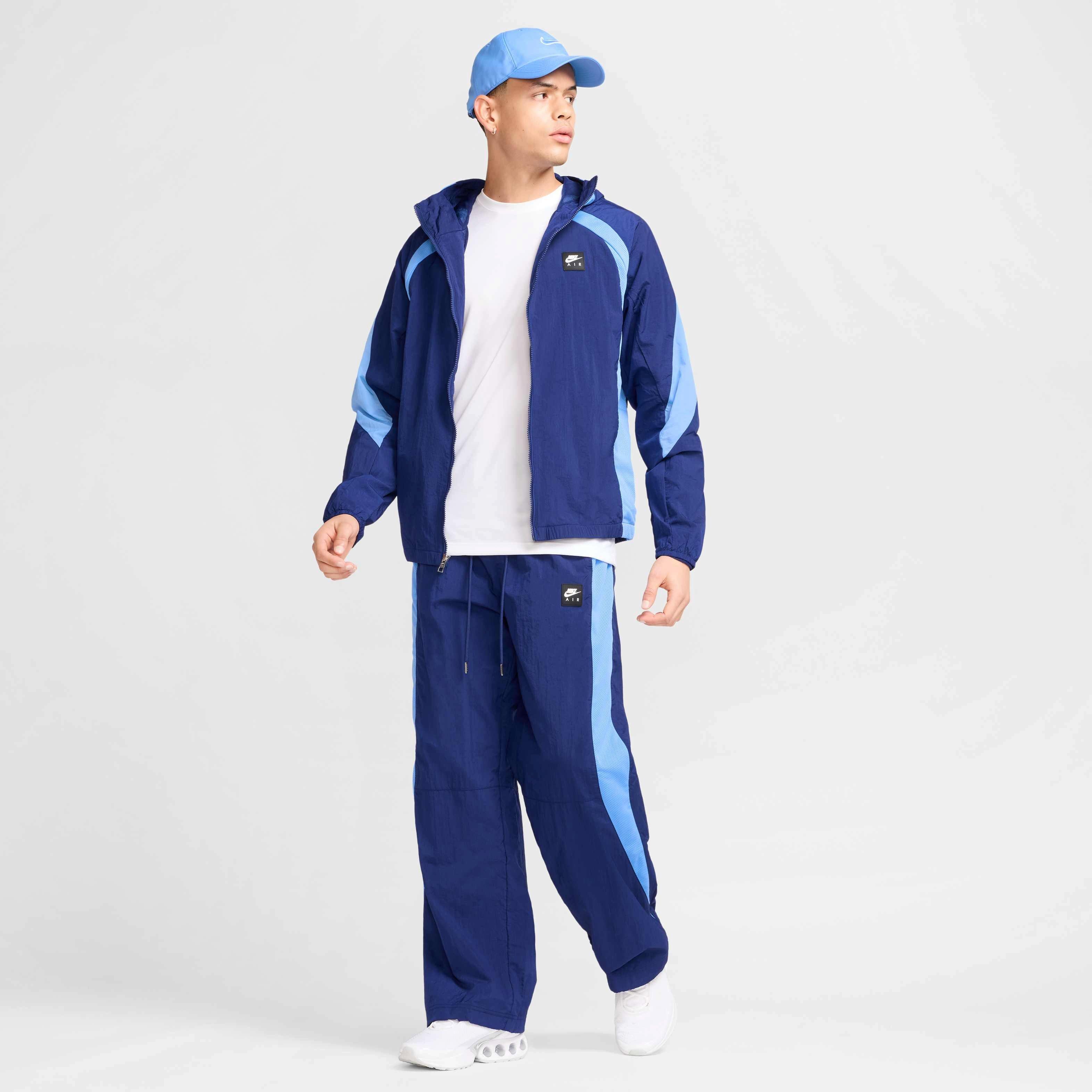 Nike Air Men's Woven Pants - BLUE Thumbnail View 6
