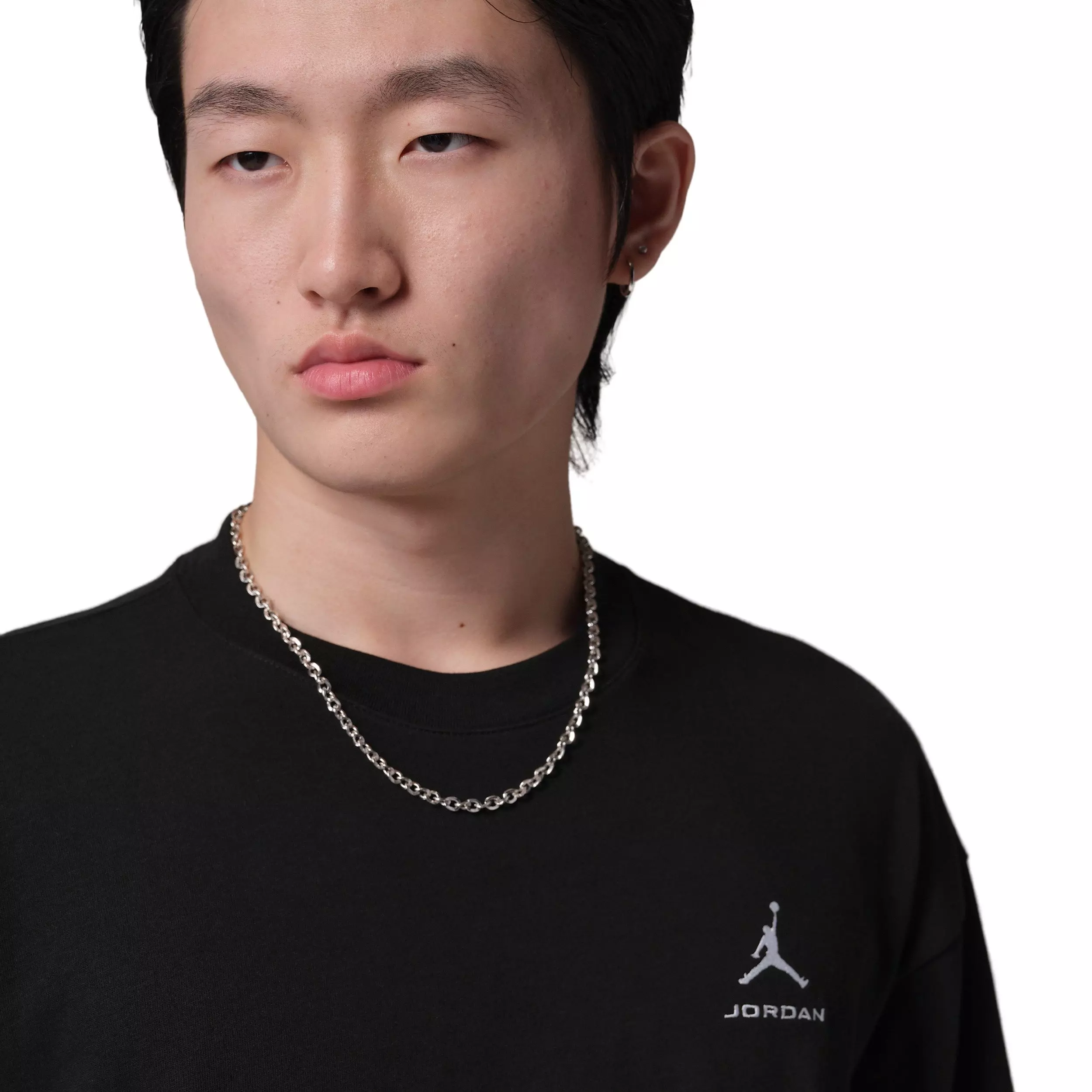 Jordan Men's Oversized Short-Sleeve Black Cat Crew T-Shirt -Black - BLACK