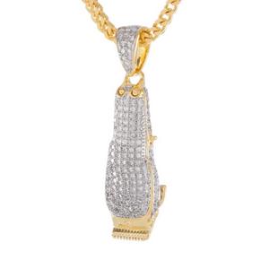 King Ice Barber Shop Clippers Necklace - Gold - GOLD
