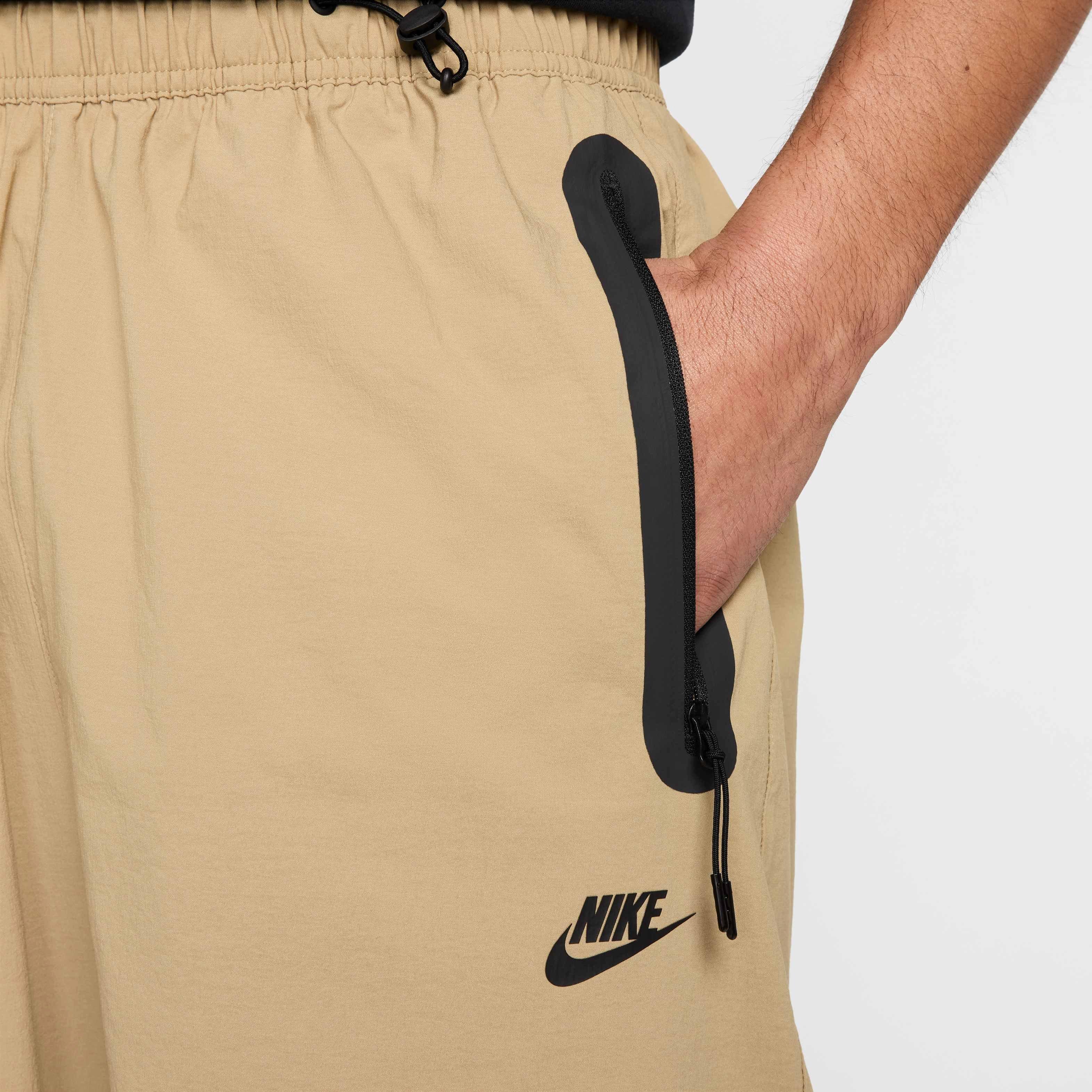 Nike Men's Tech Woven Oversized Pants - BEIGE Thumbnail View 4