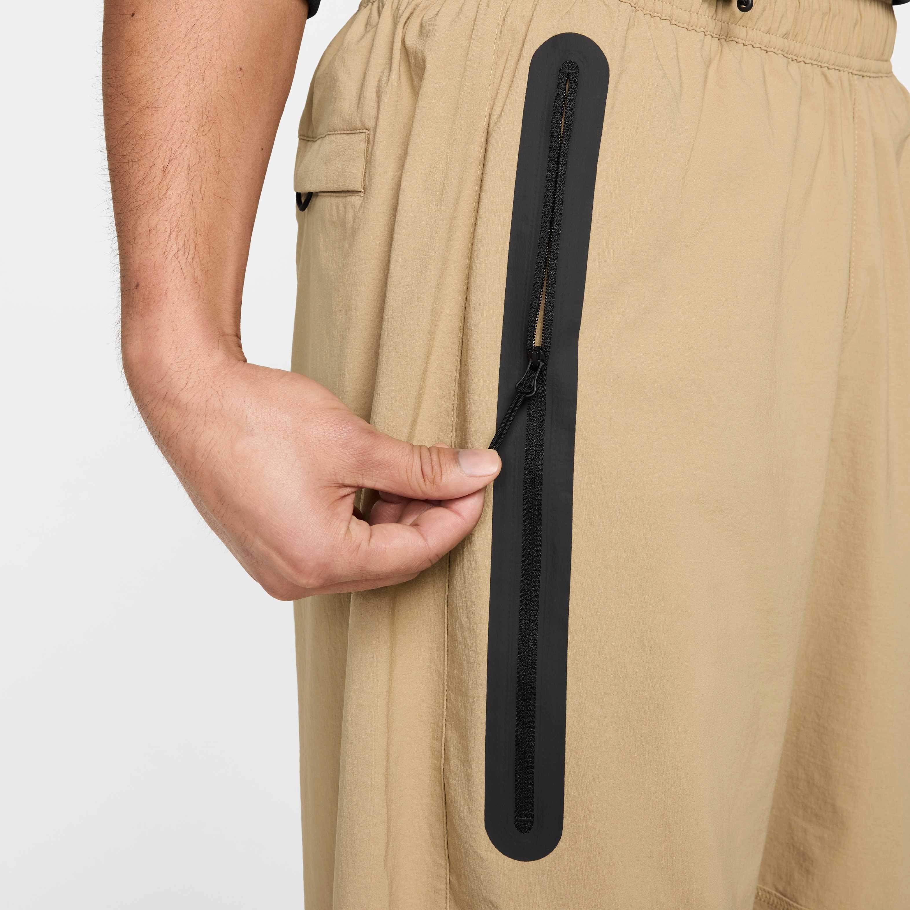 Nike Men's Tech Woven Oversized Pants - Sand - BEIGE Thumbnail View 5