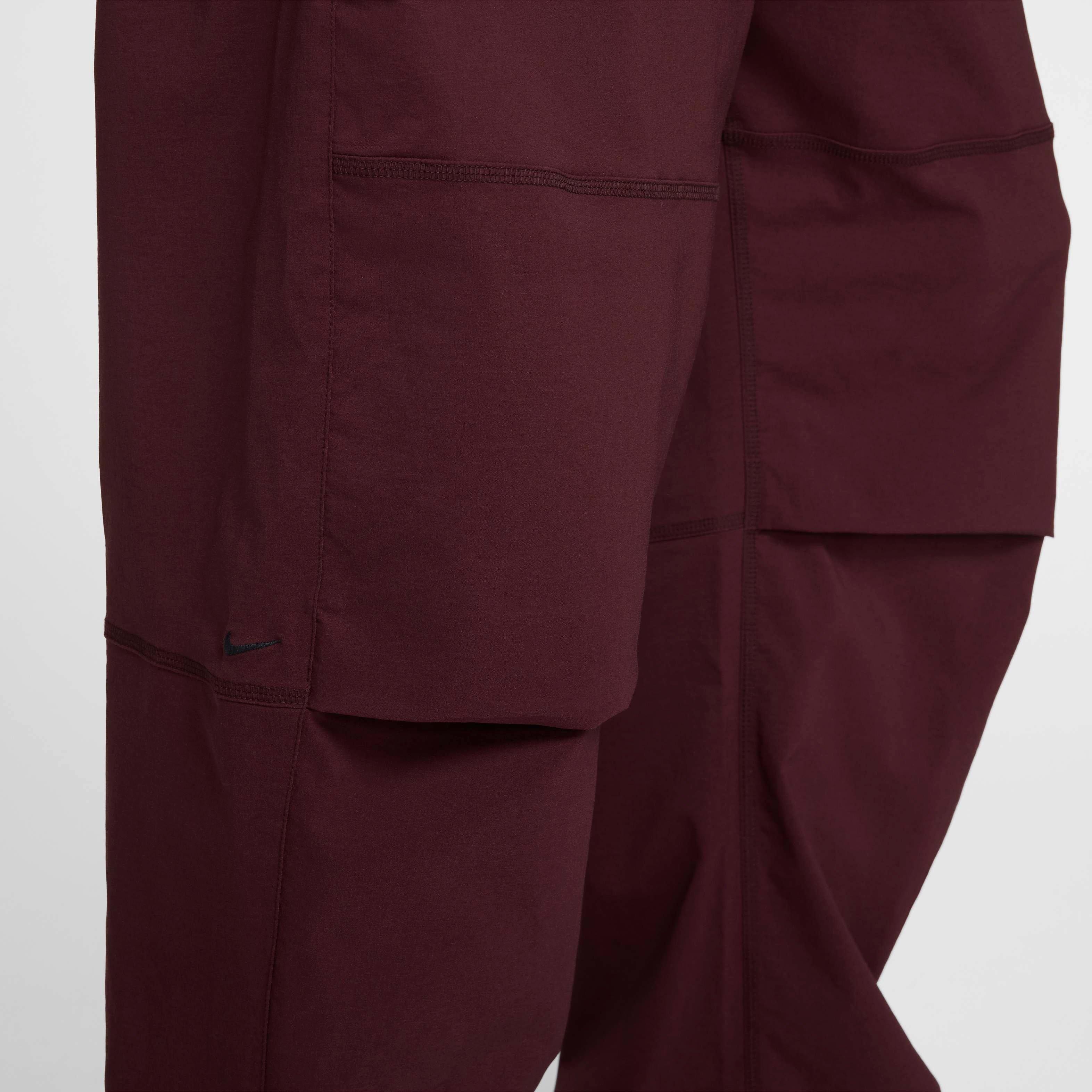 Nike Men's Tech Woven Oversized Pants - BURGUNDY Thumbnail View 8