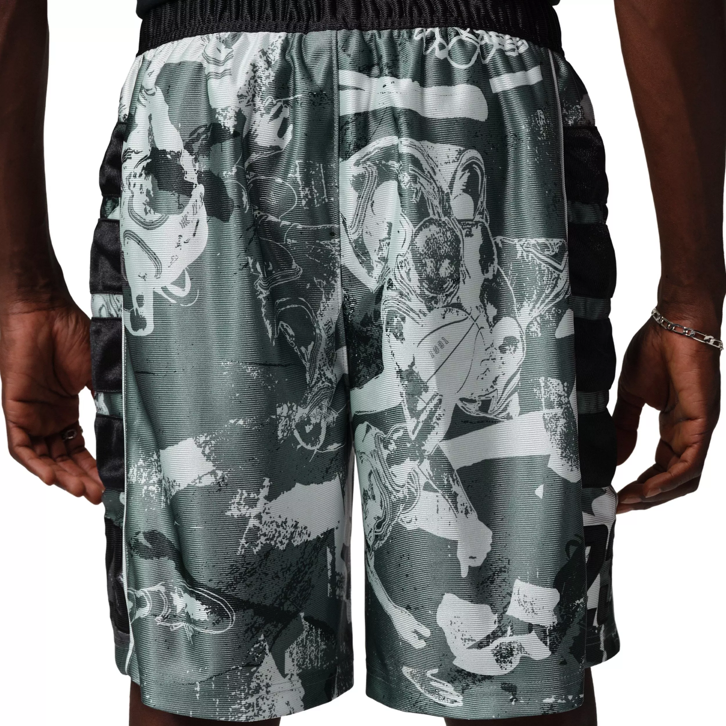 Jordan Men's Brooklyn Cat Scratch Shorts - Black/Grey - BLACK/GREY