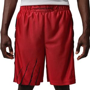 Jordan Men's Brooklyn Cat Scratch Black Cat Shorts -Red